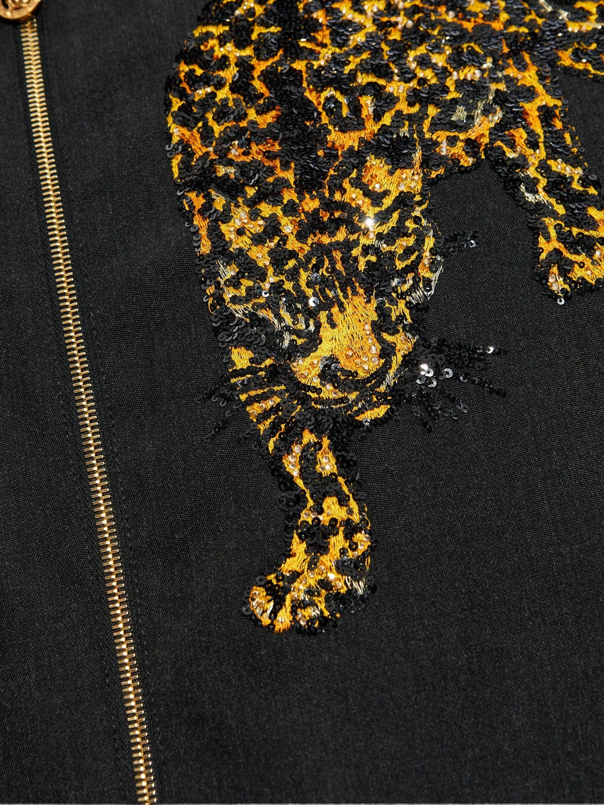 animal-print zip-up jacket