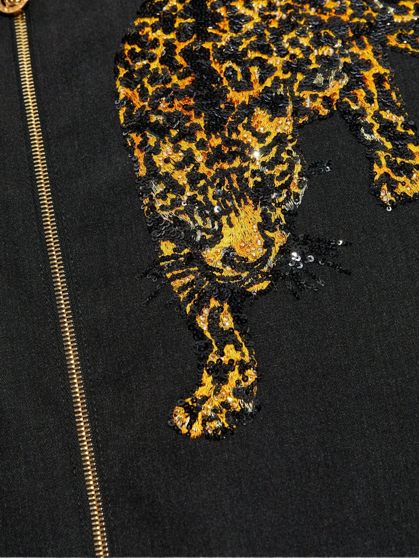 animal-print zip-up jacket