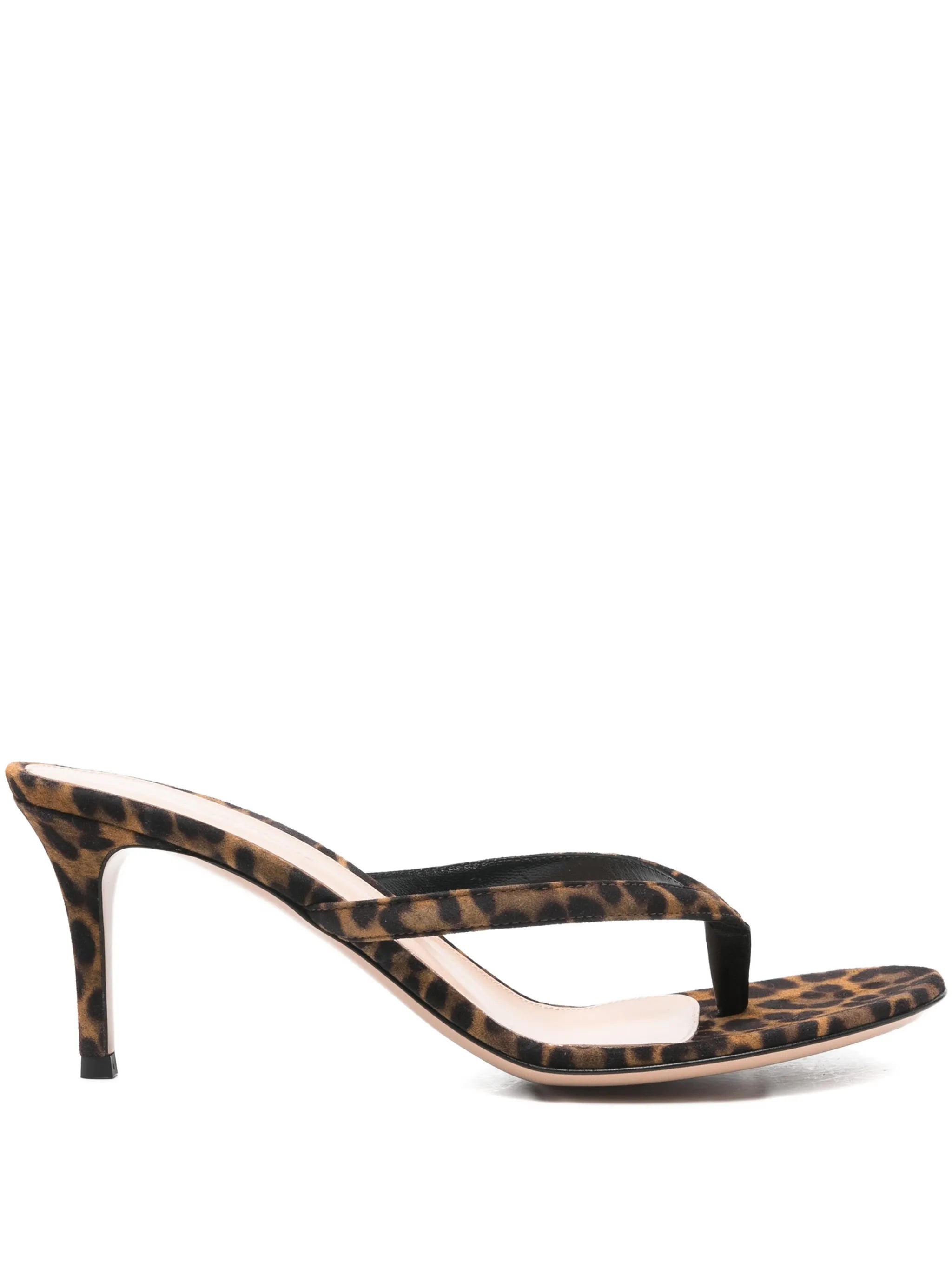 Calypso leopard-print sandals