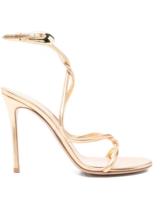 105mm Jungle Mamba strappy leather sandals
