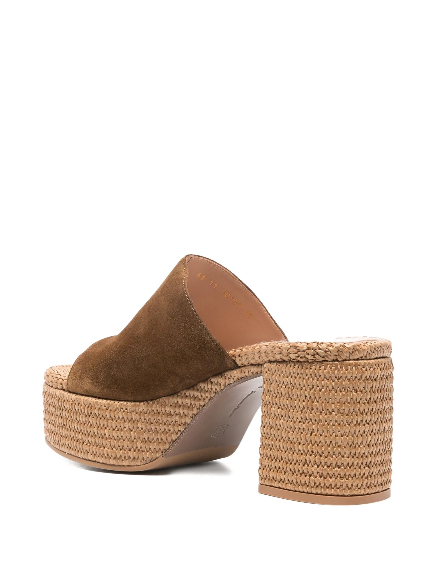 platform suede mule sandals