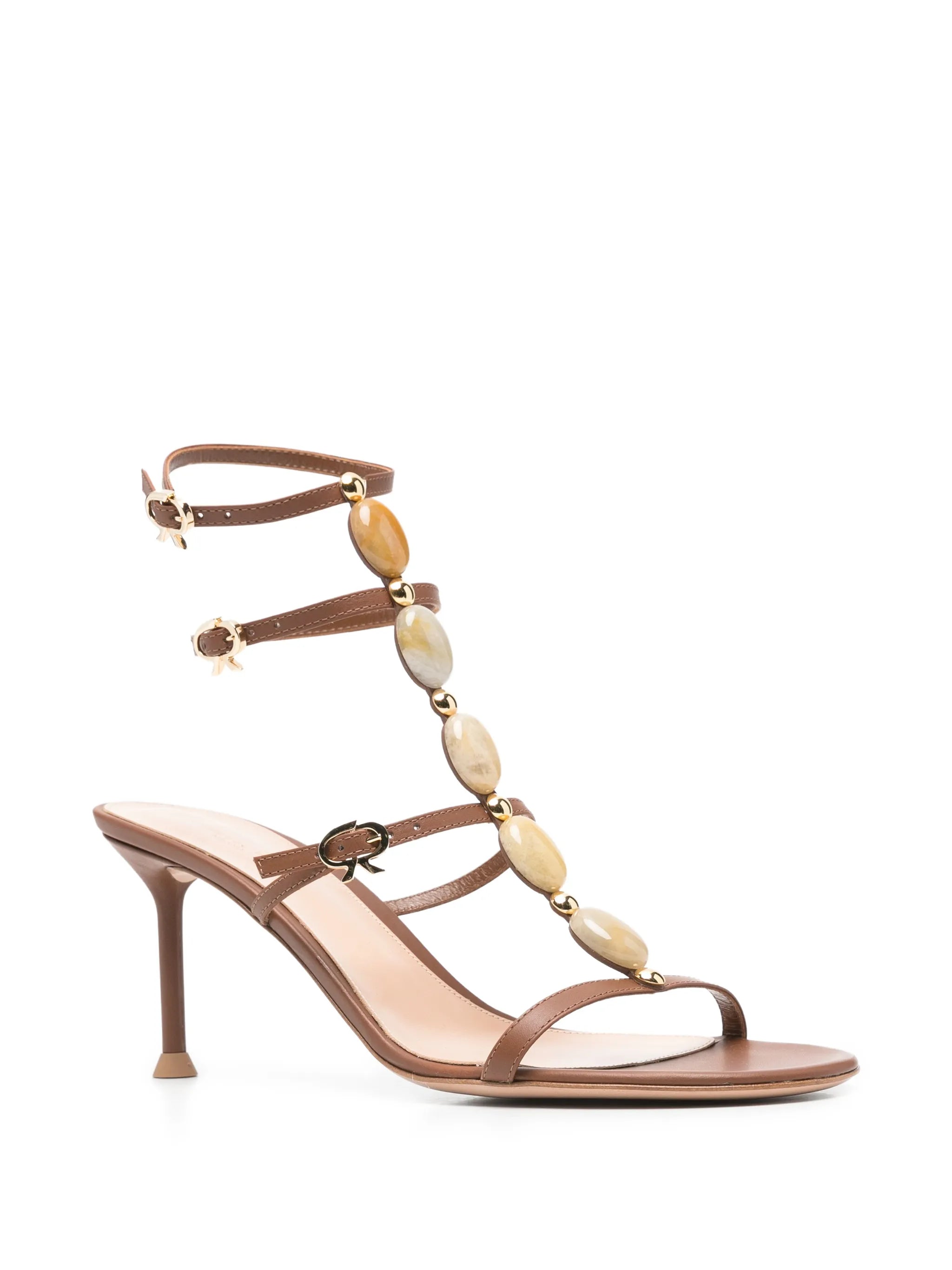 stone-detail sandals