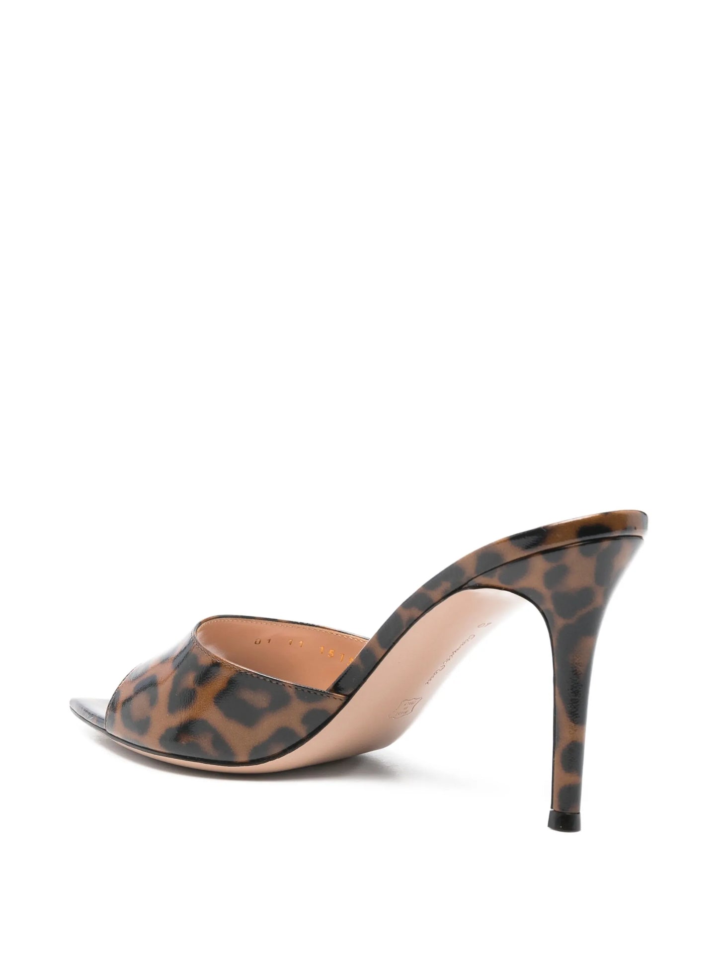 85mm Elle leather heeled sandals