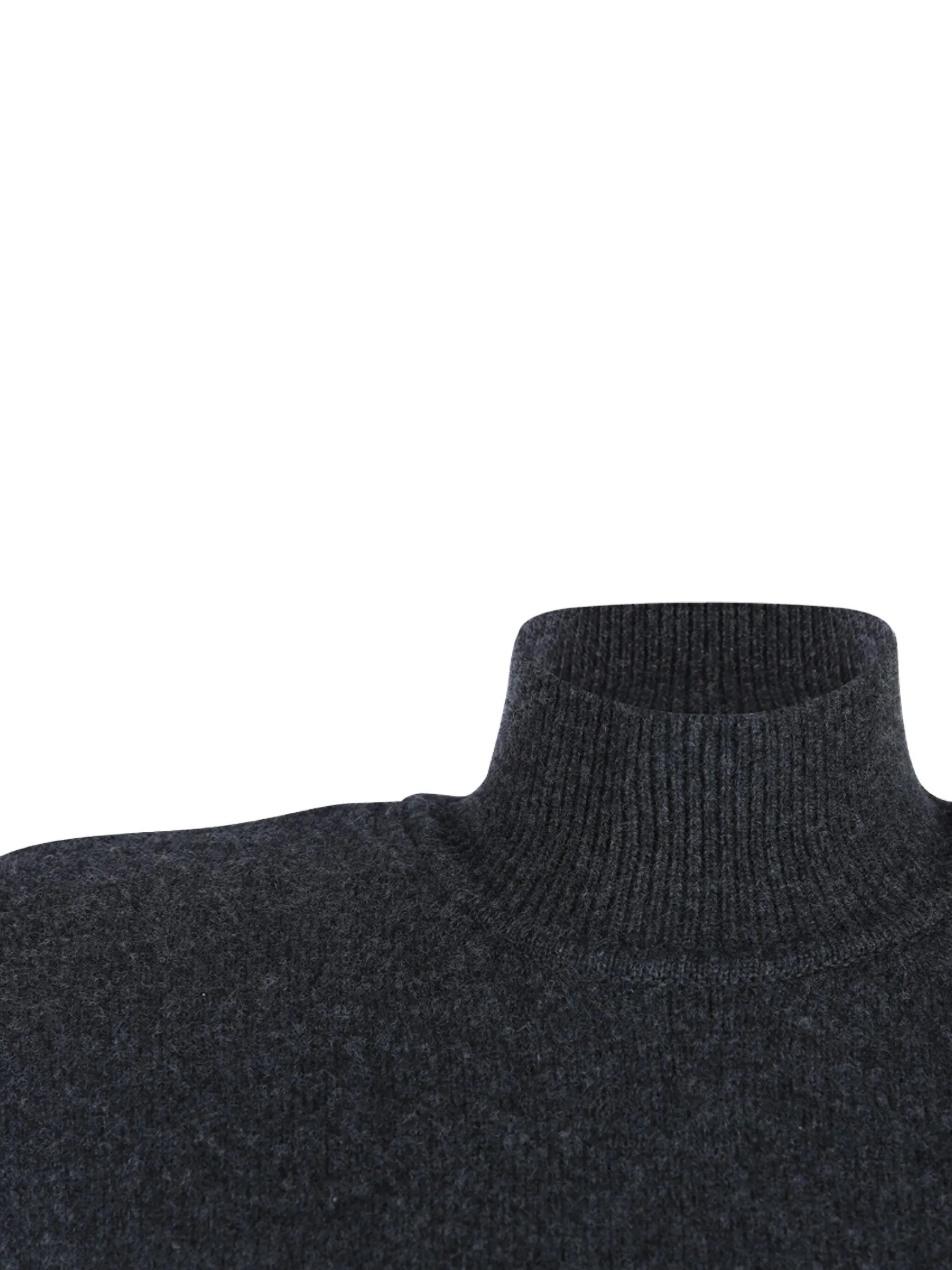 turtleneck short-sleeve dress