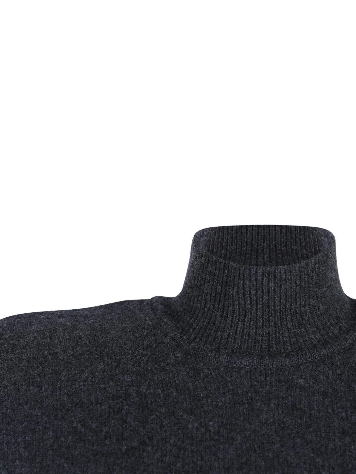turtleneck short-sleeve dress