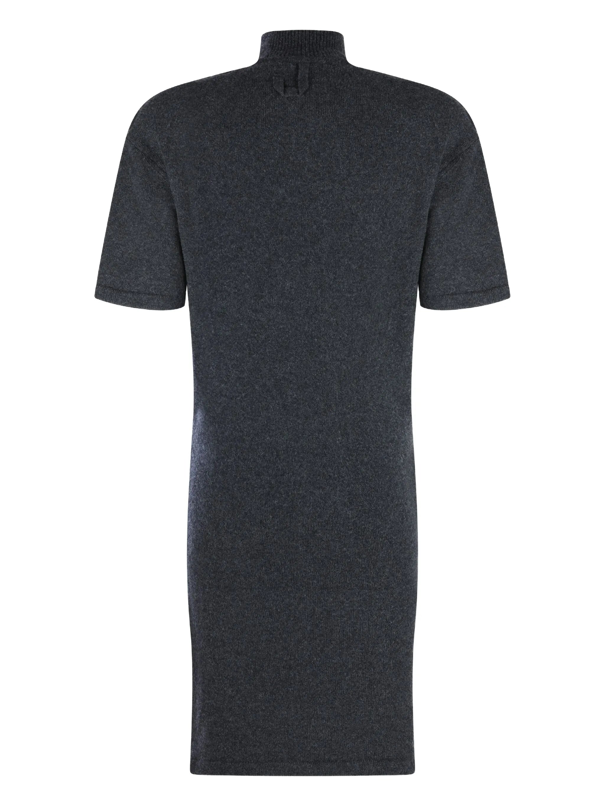 turtleneck short-sleeve dress