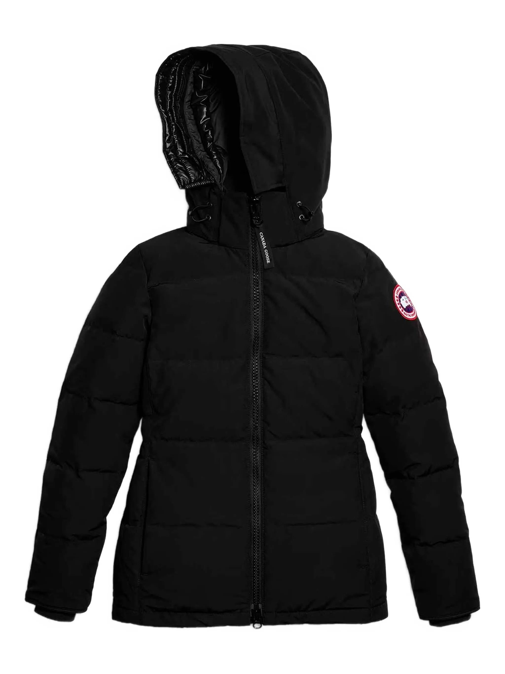 high-collar hooded puffer jacket