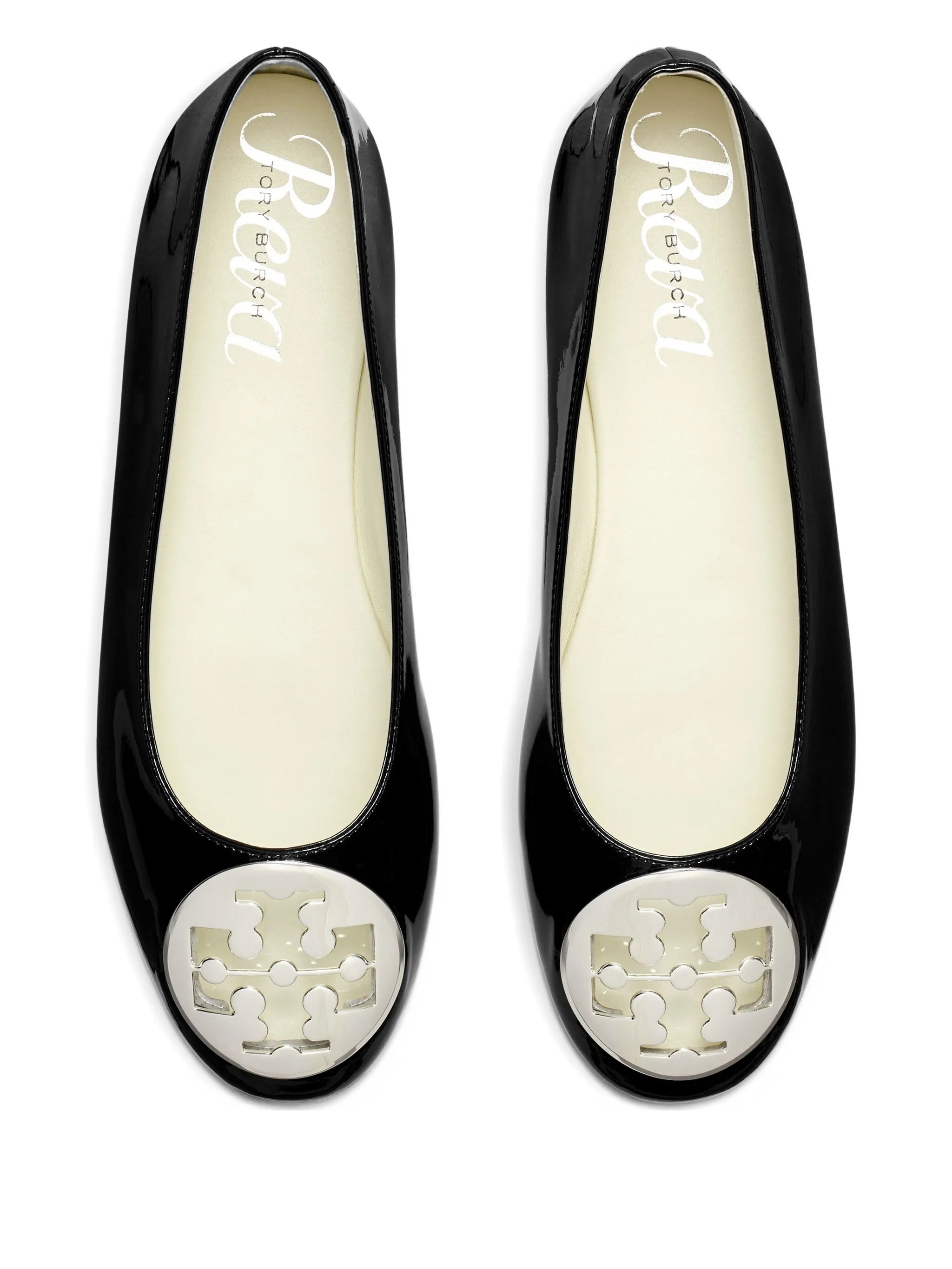 Reva logo-plaque leather ballet flats