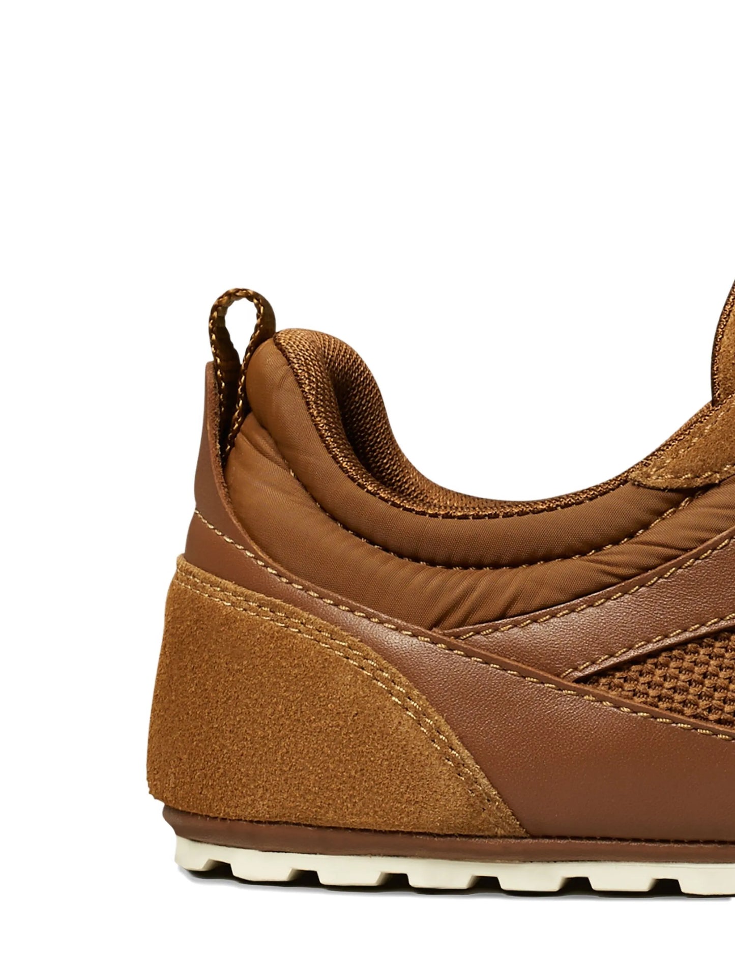 leather mesh panel trainers