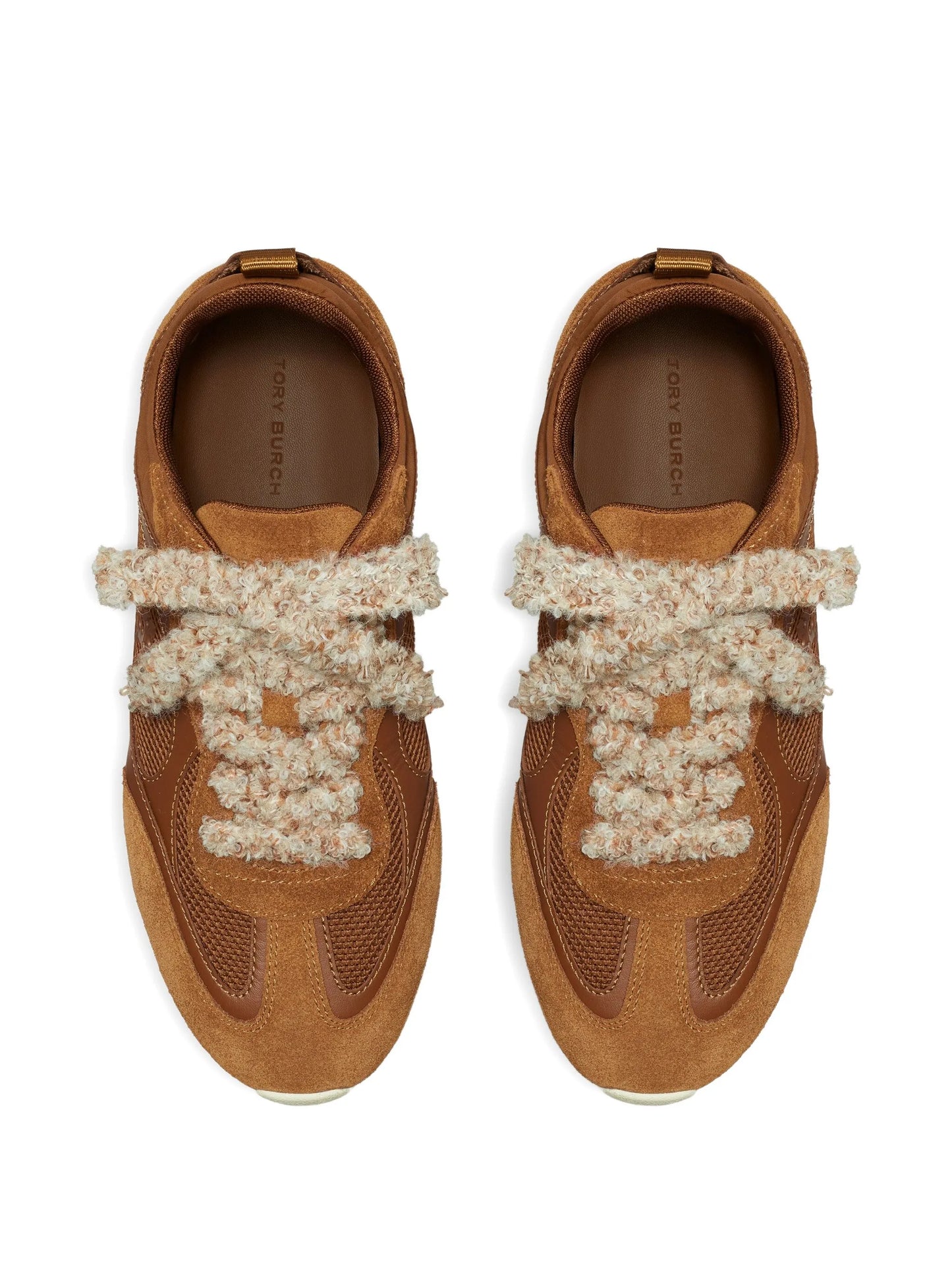 leather mesh panel trainers