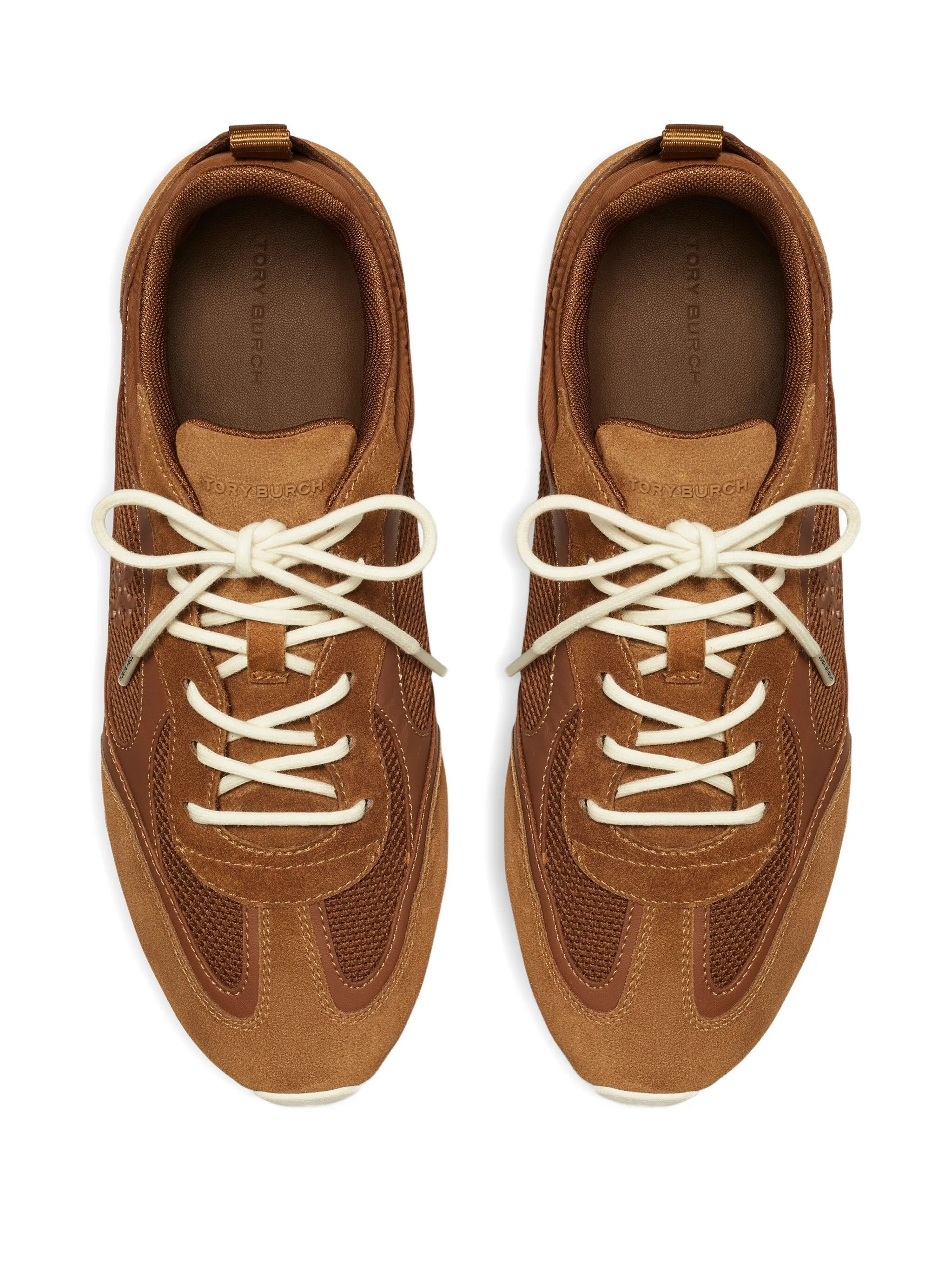 leather mesh panel trainers
