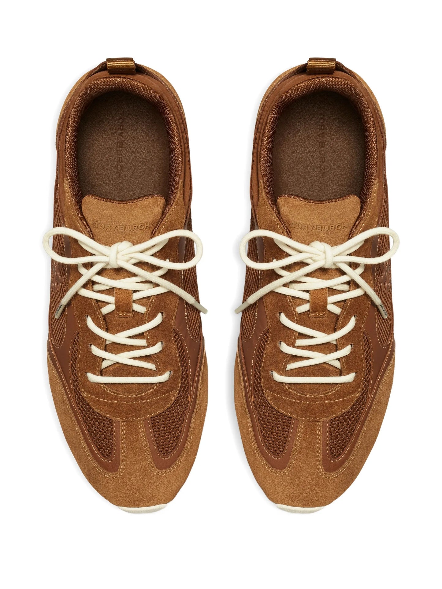 leather mesh panel trainers