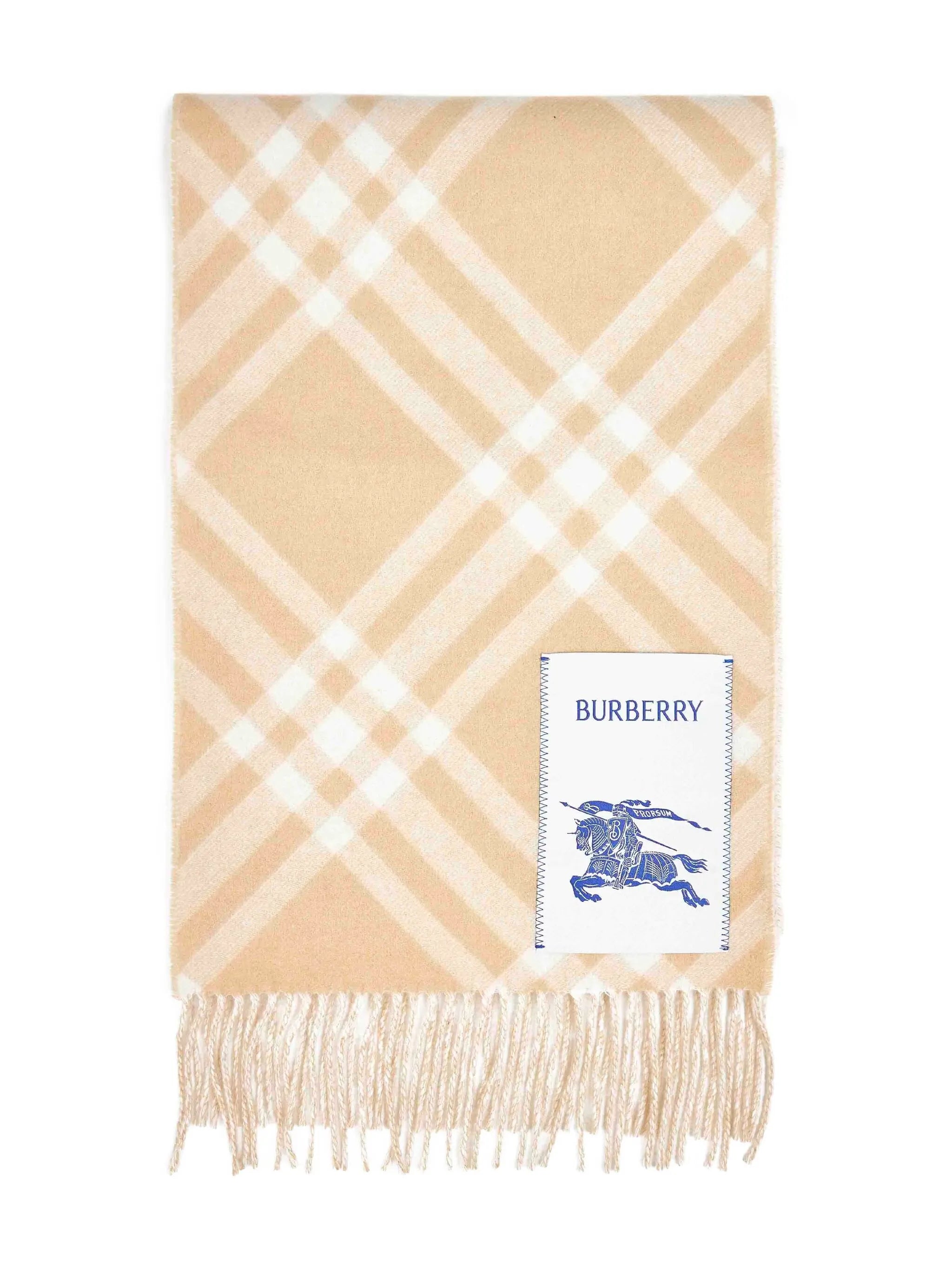 check-pattern cashmere scarf