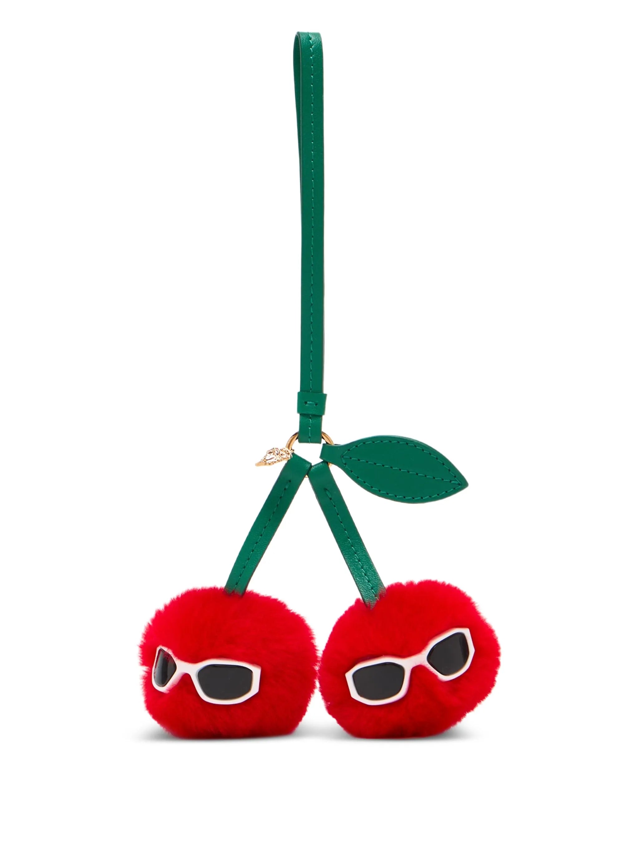 cherry-motif bag charm