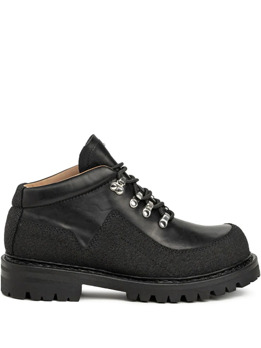 leather lace-up boots