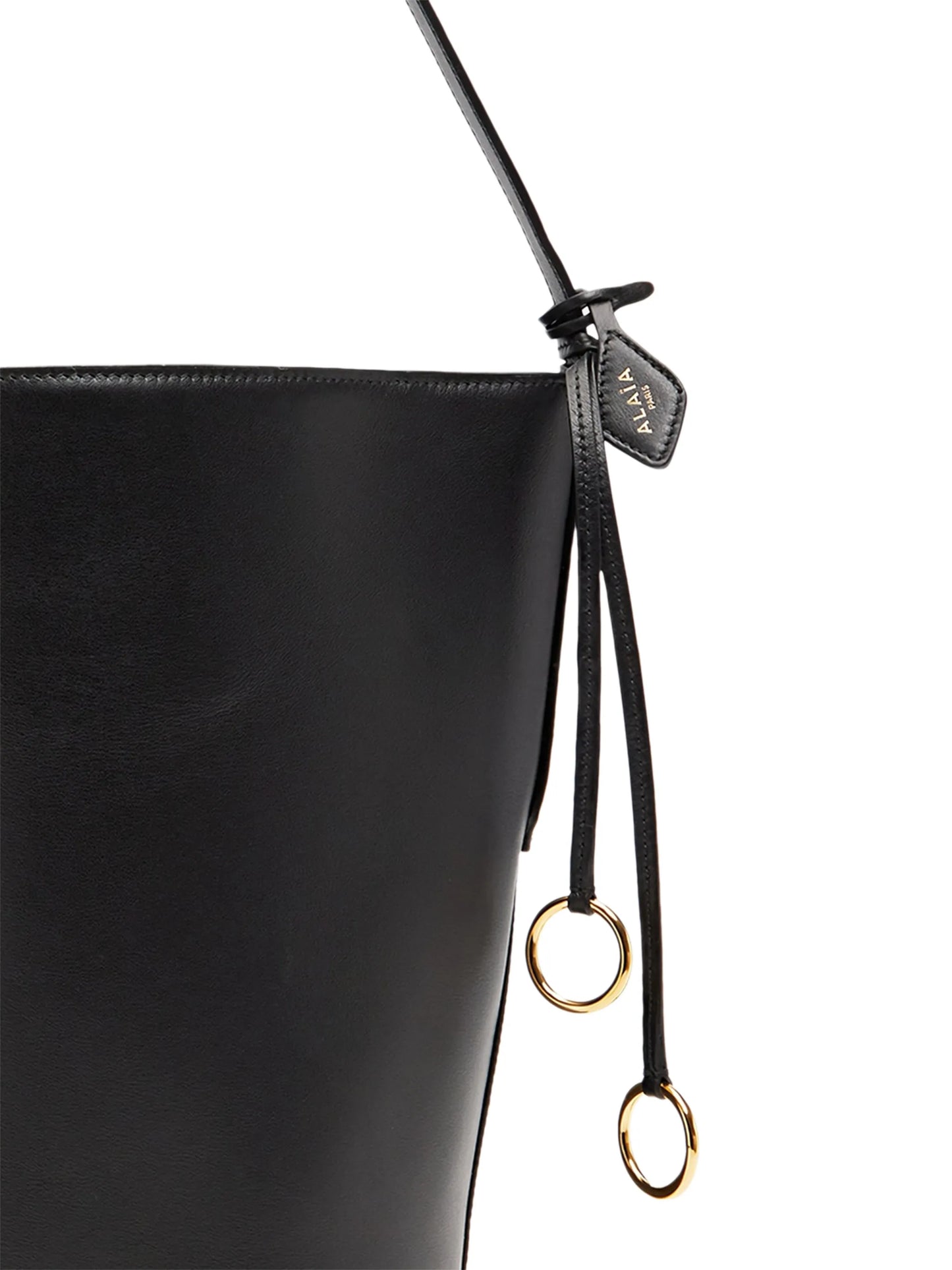 small Hip leather bucket bag