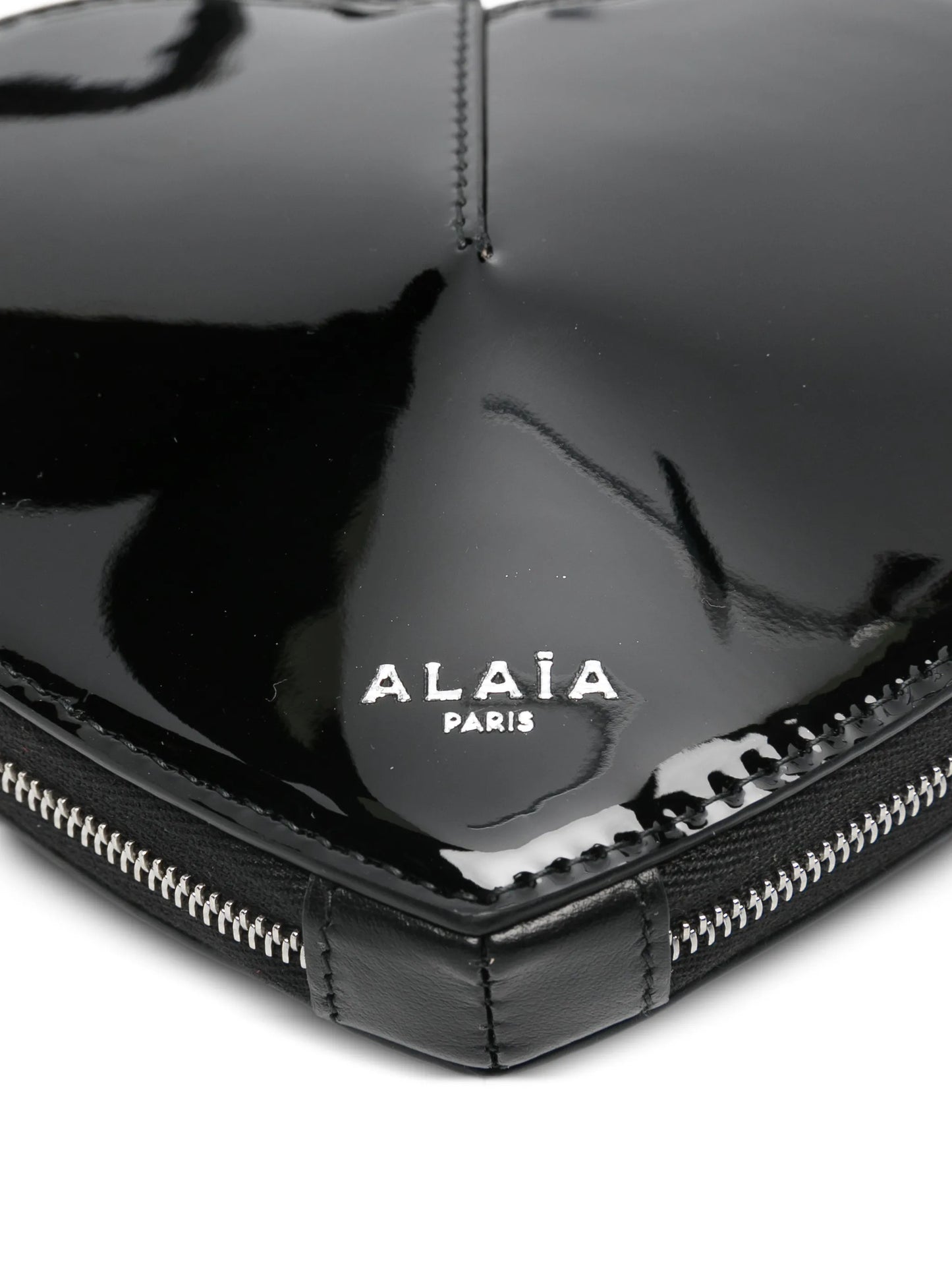 heart patent leather crossbody bag