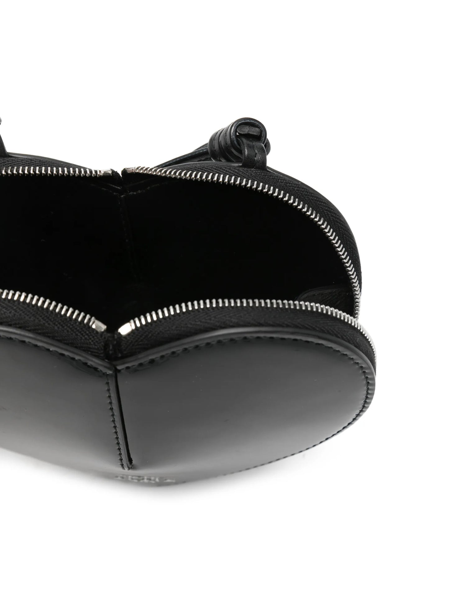 heart patent leather crossbody bag