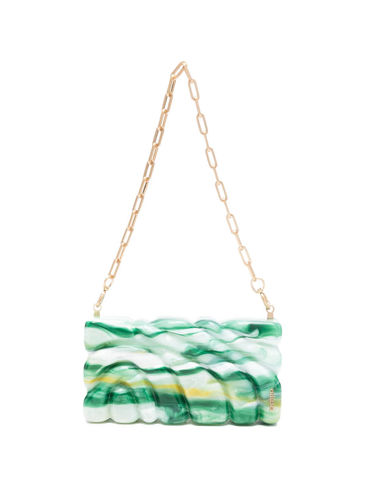 Aura marbled clutch bags