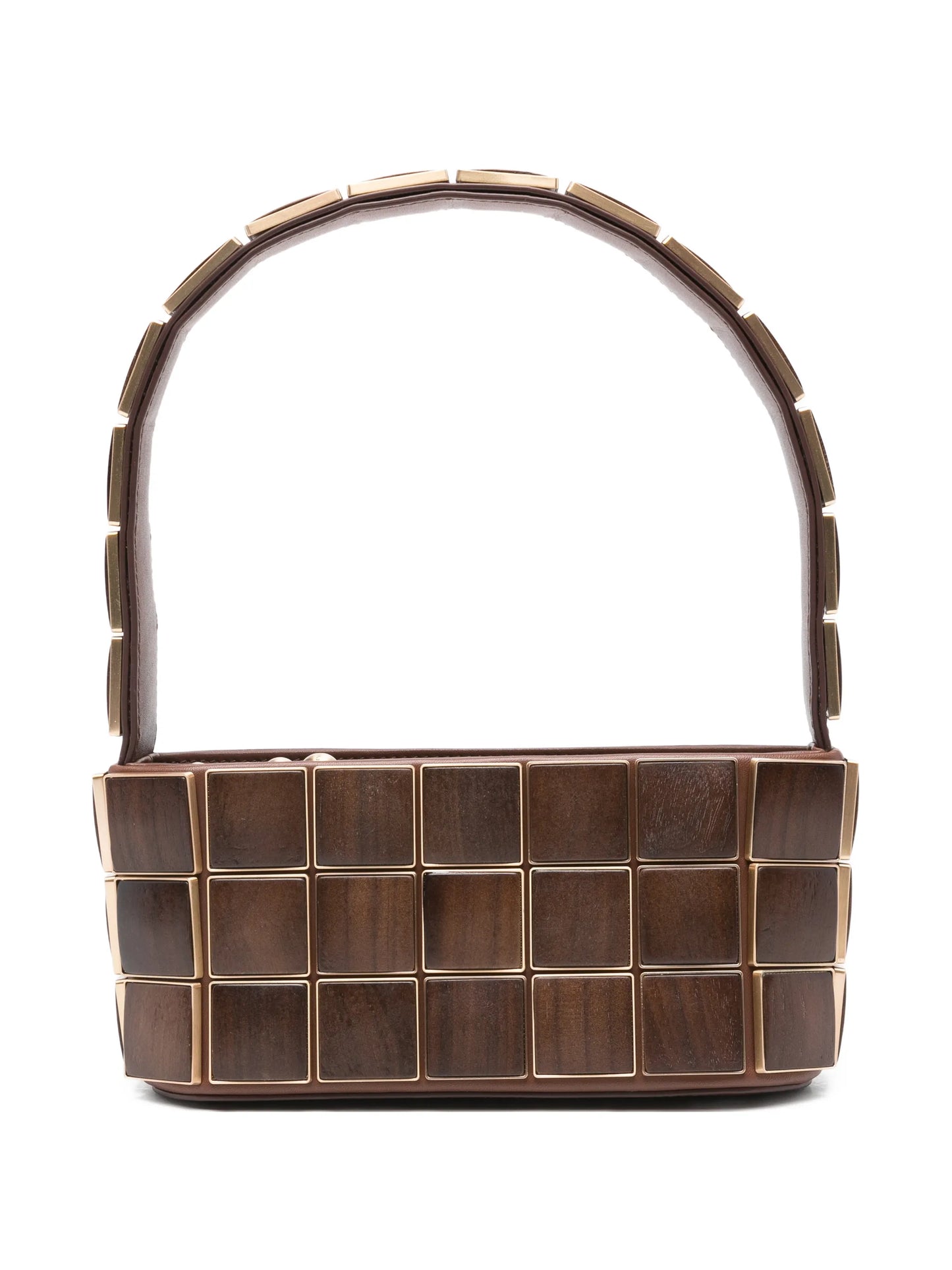 Romy panelled-wood shoulder bag