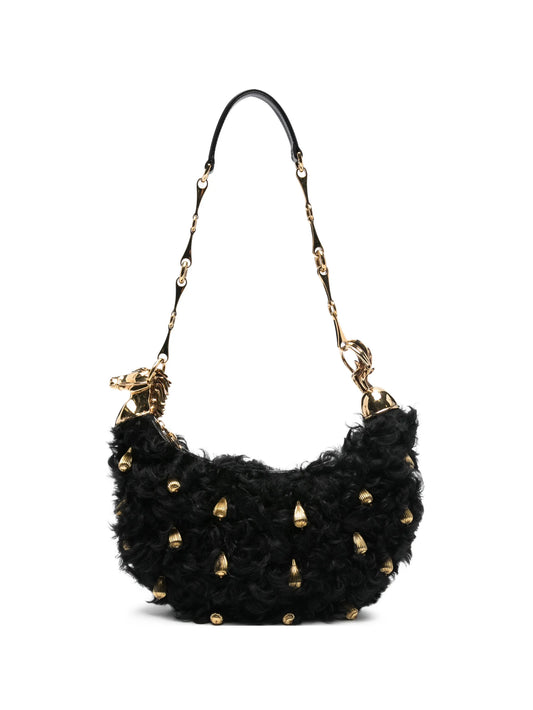 Chain Horse shearling shoulder bag