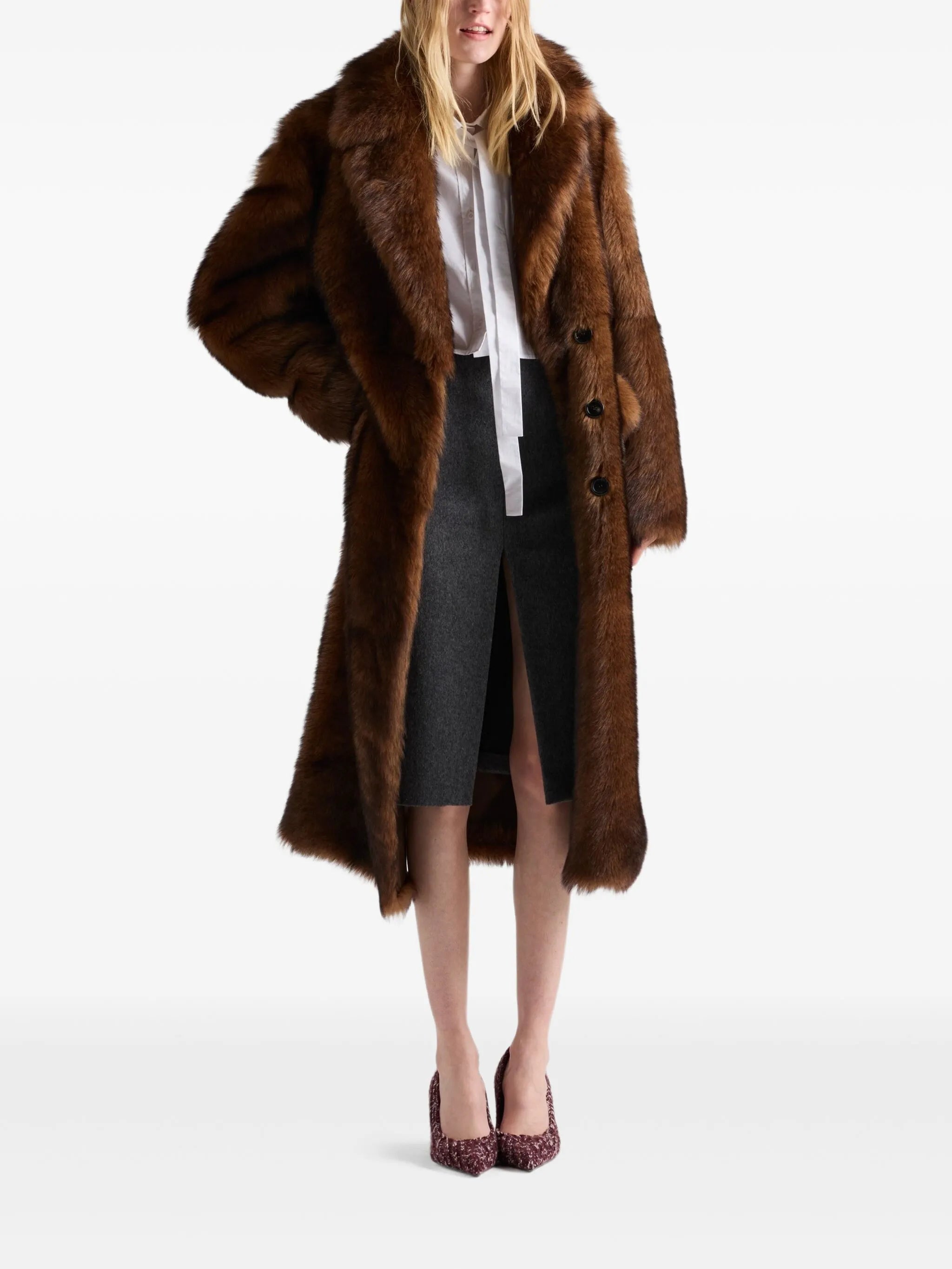 bow-collar patch-pocket shirt