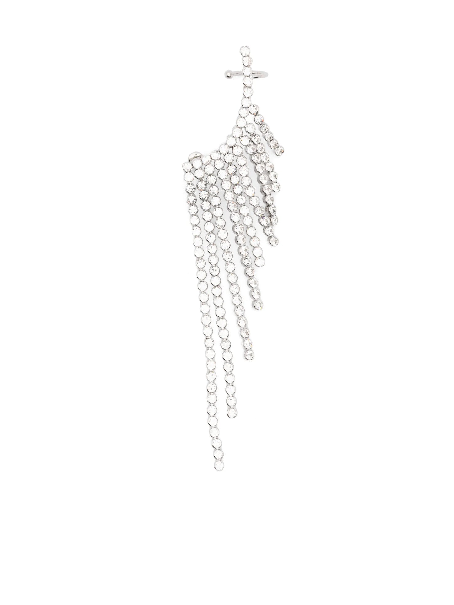 tiered-crystals chain-drop earrings