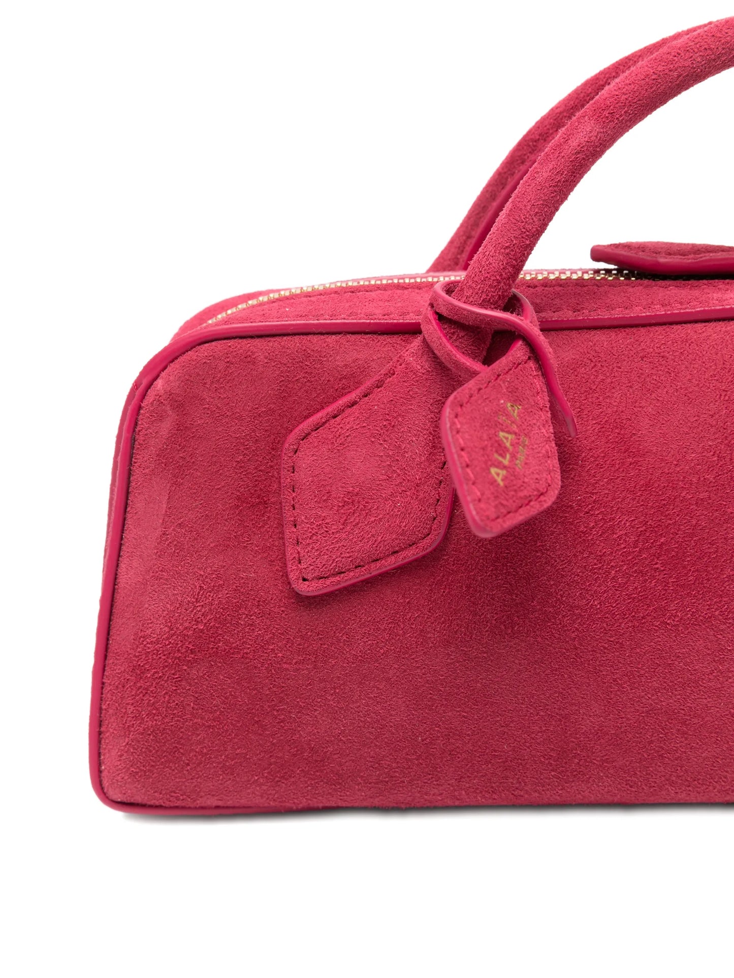 Le Teckel suede clutch bag