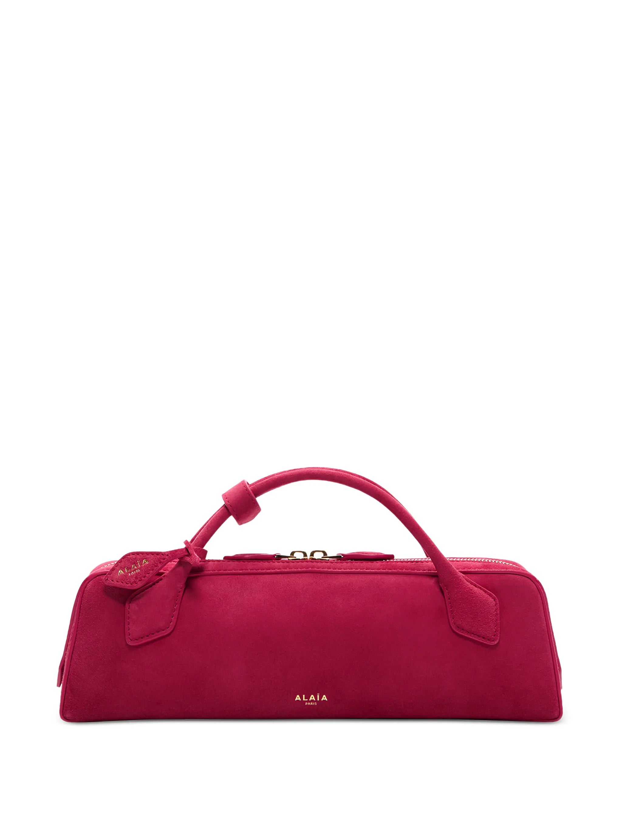 Le Teckel suede clutch bag