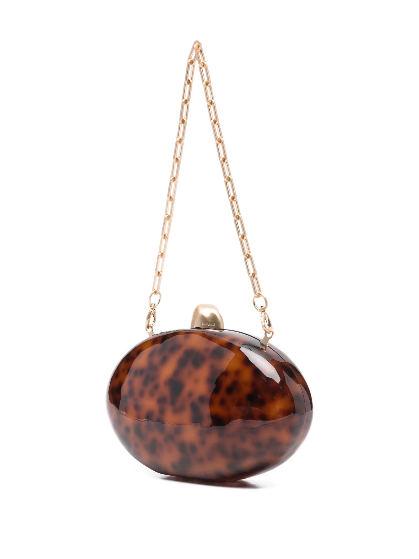 Eviana tortoiseshell-effect clutch bag