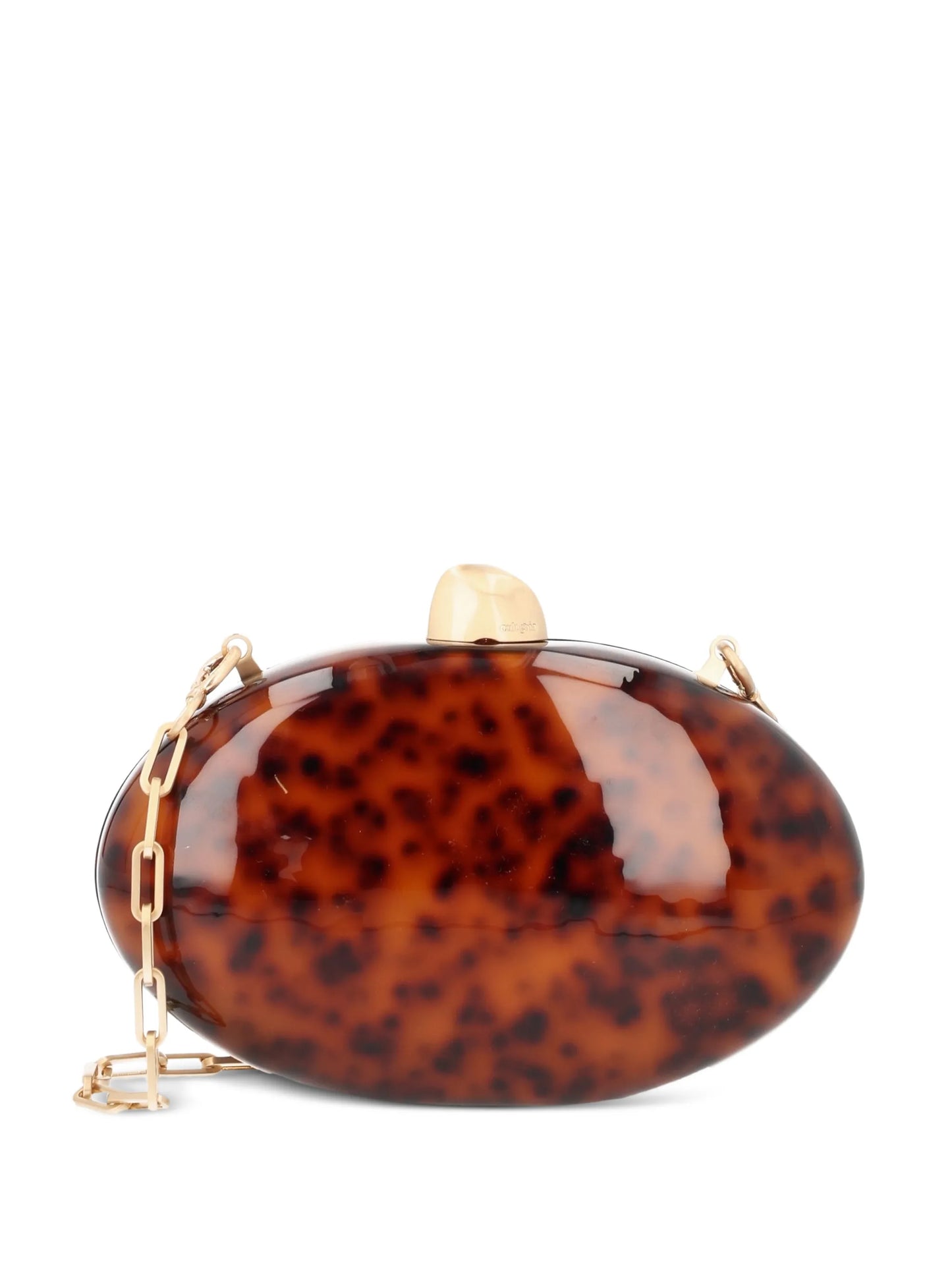 Eviana tortoiseshell-effect clutch bag