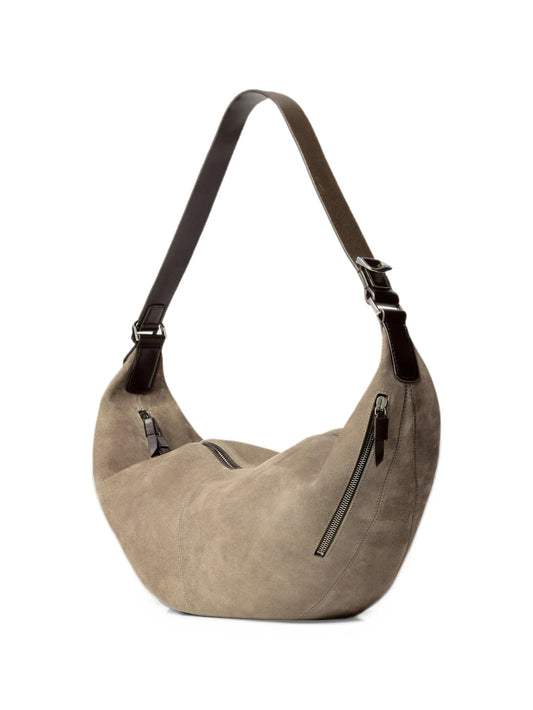 Quiver Clip bag in suede leather