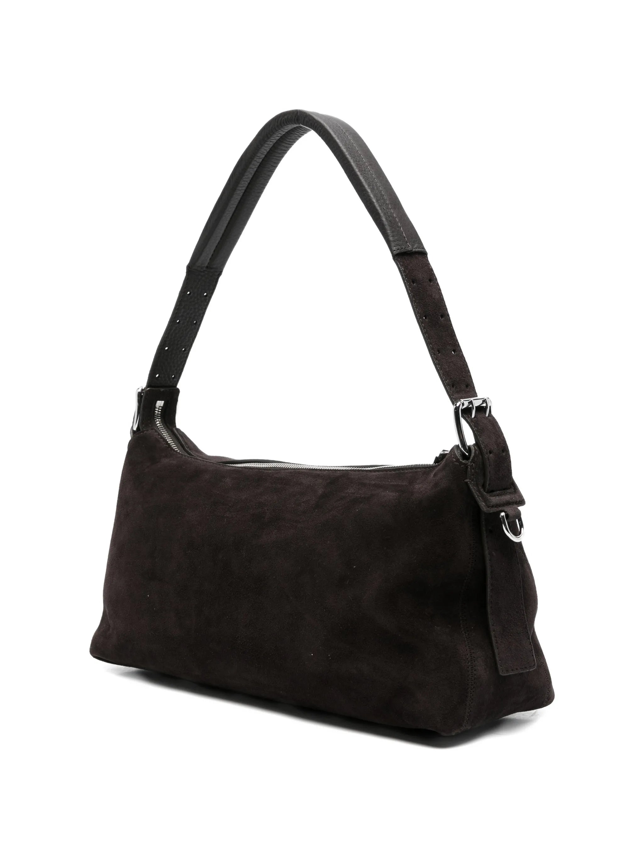 belted bag in suede leather