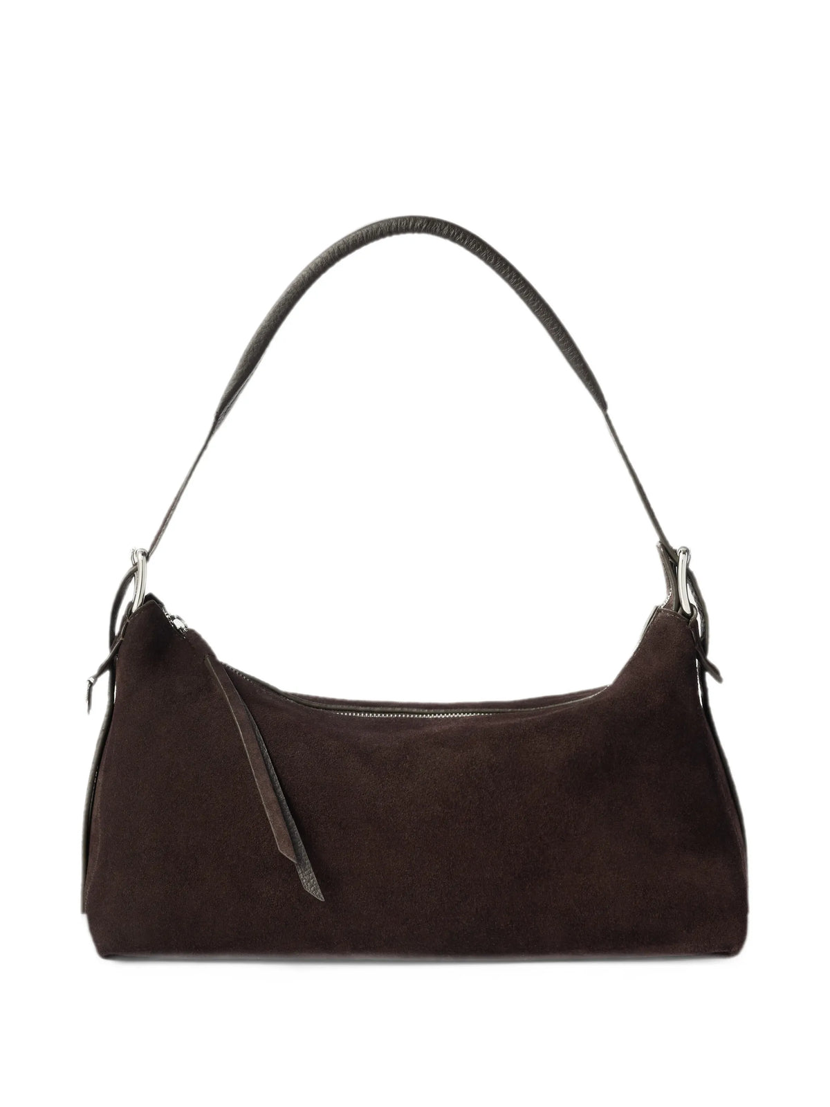 belted bag in suede leather