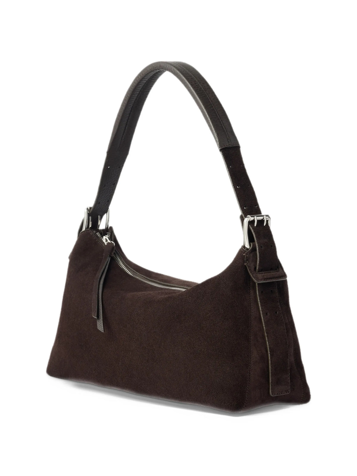 belted bag in suede leather
