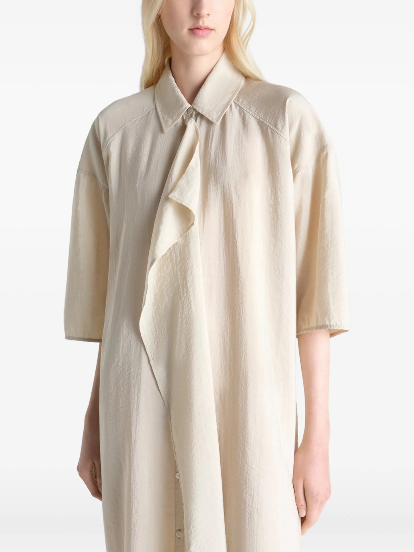 asymmetrical shirt dress