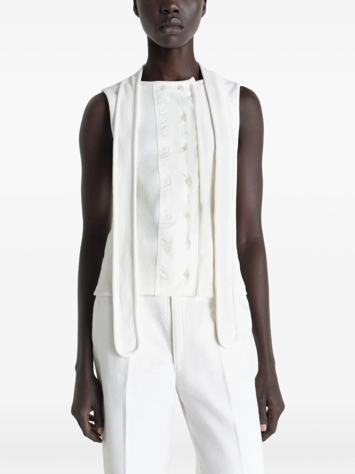 tie-neck sleeveless top