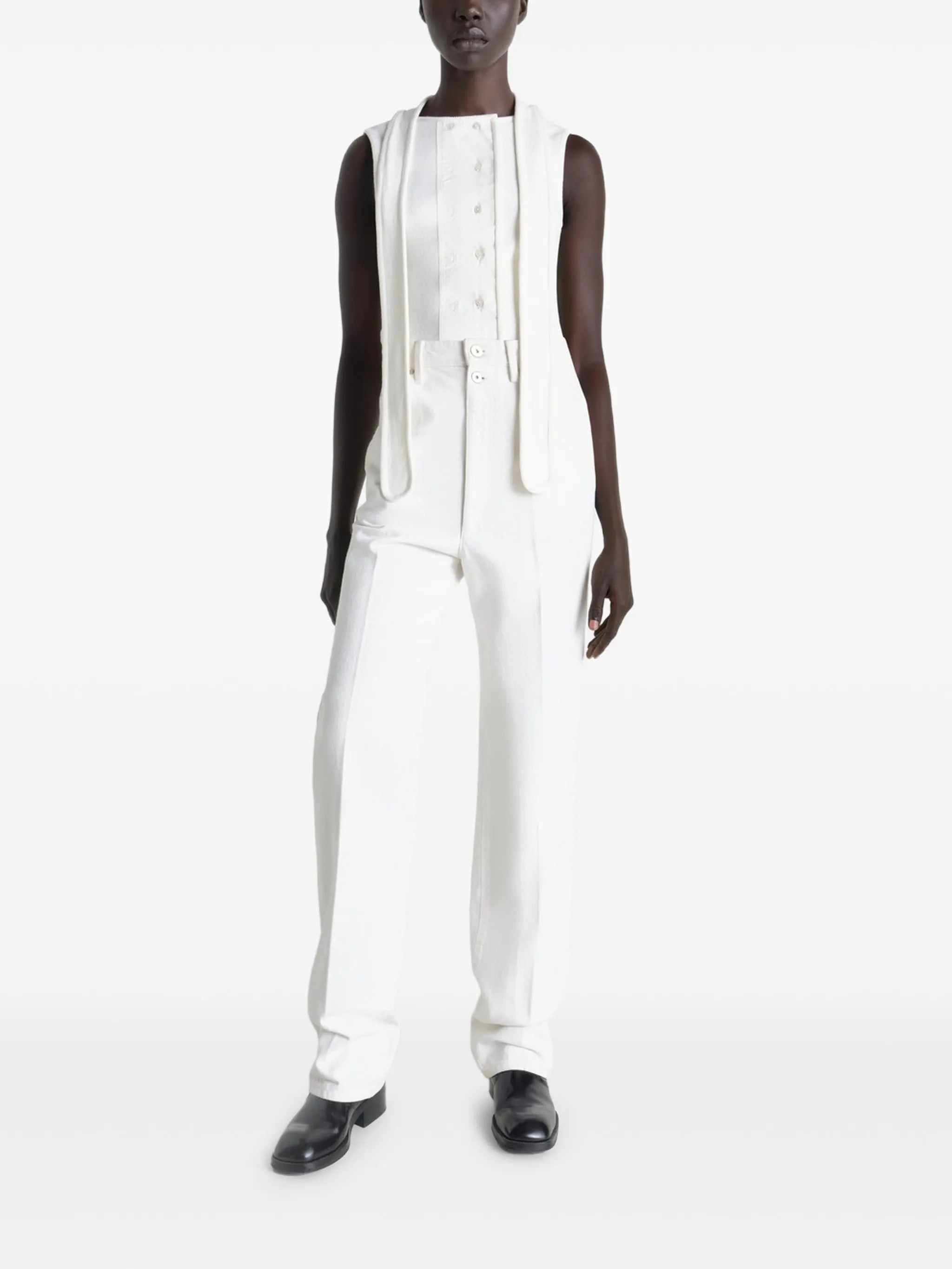 tie-neck sleeveless top