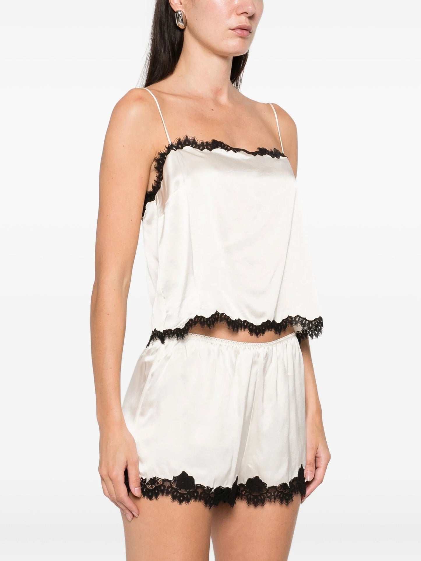 Loure square-neck lace top