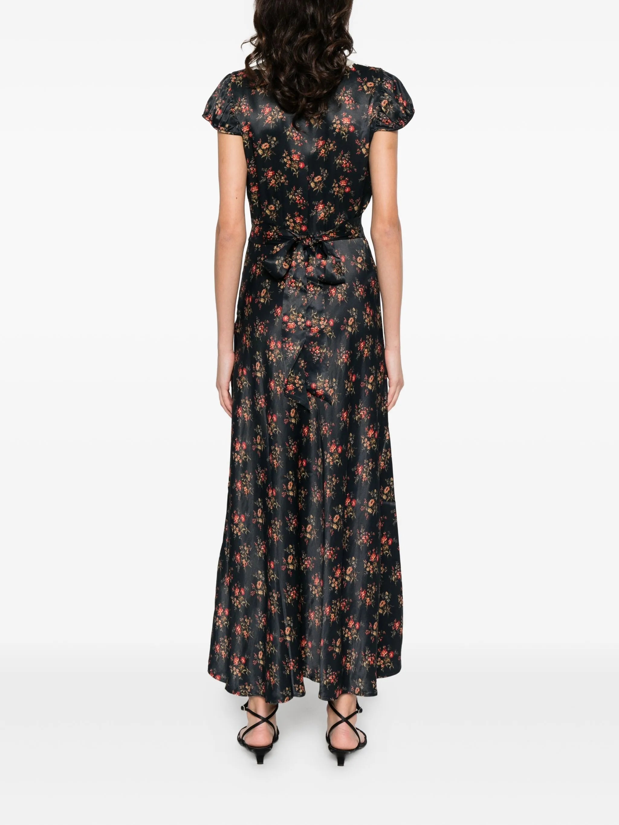 Coraline lace flower midi dress
