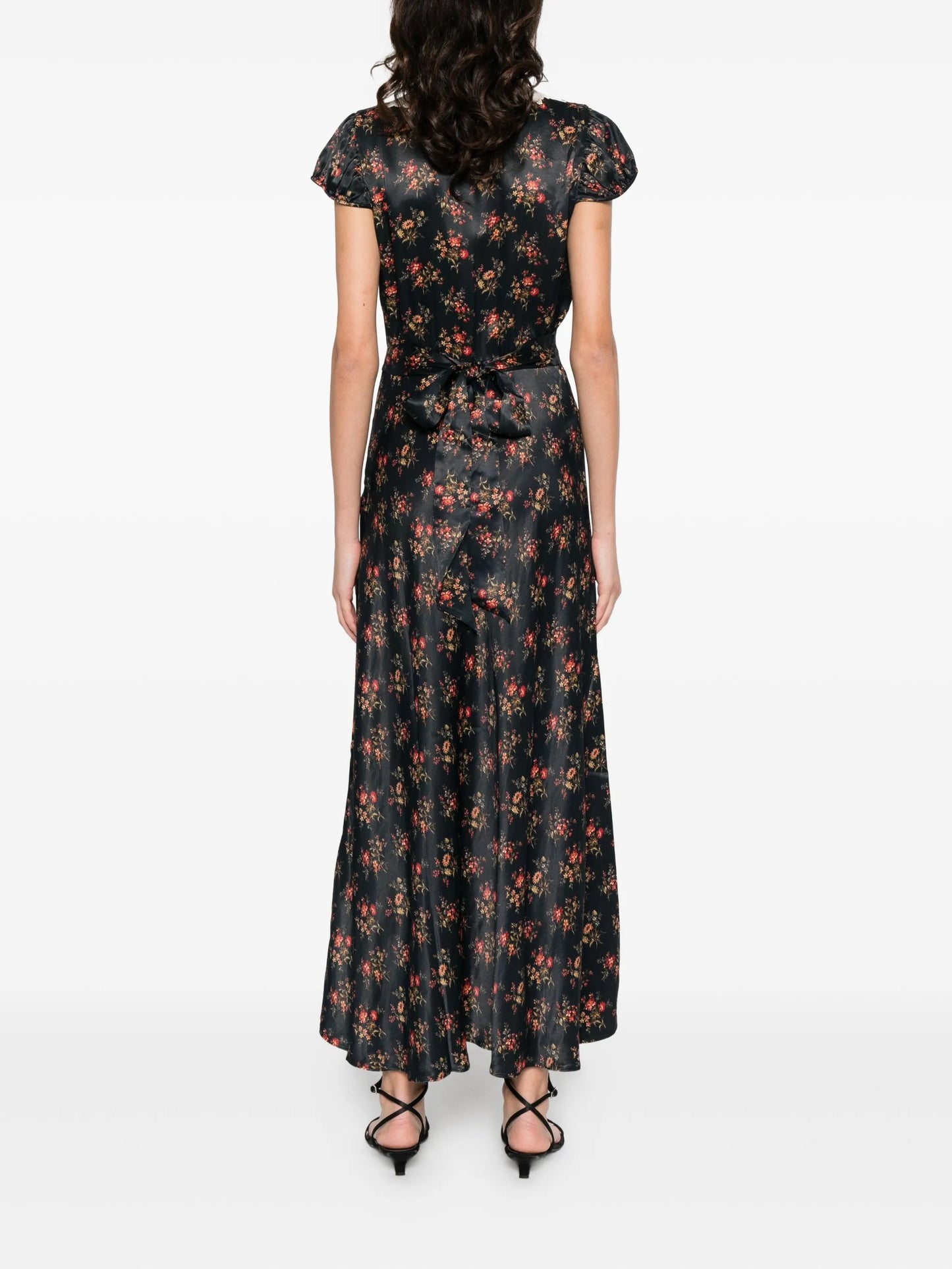 Coraline lace flower midi dress