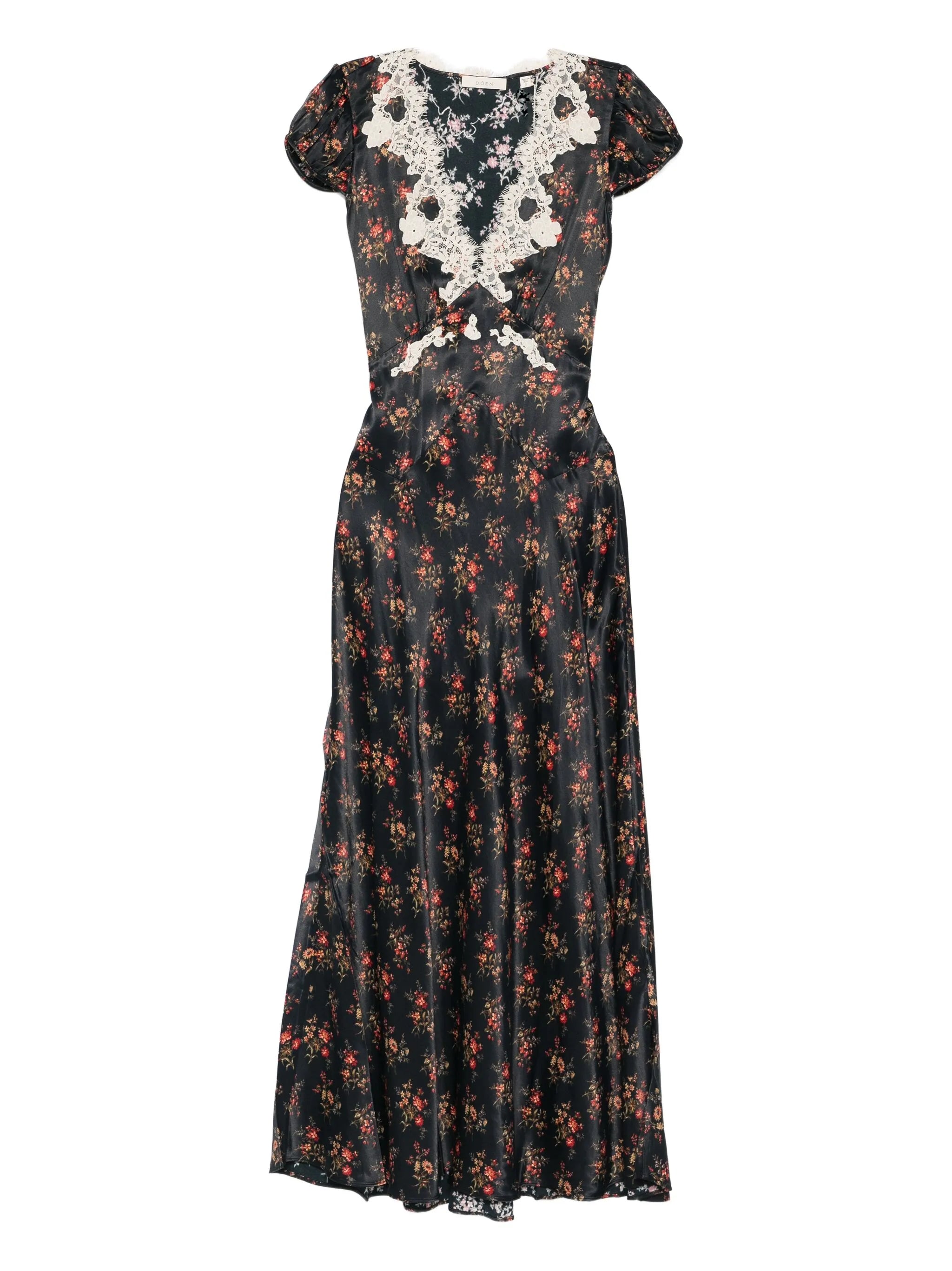 Coraline lace flower midi dress