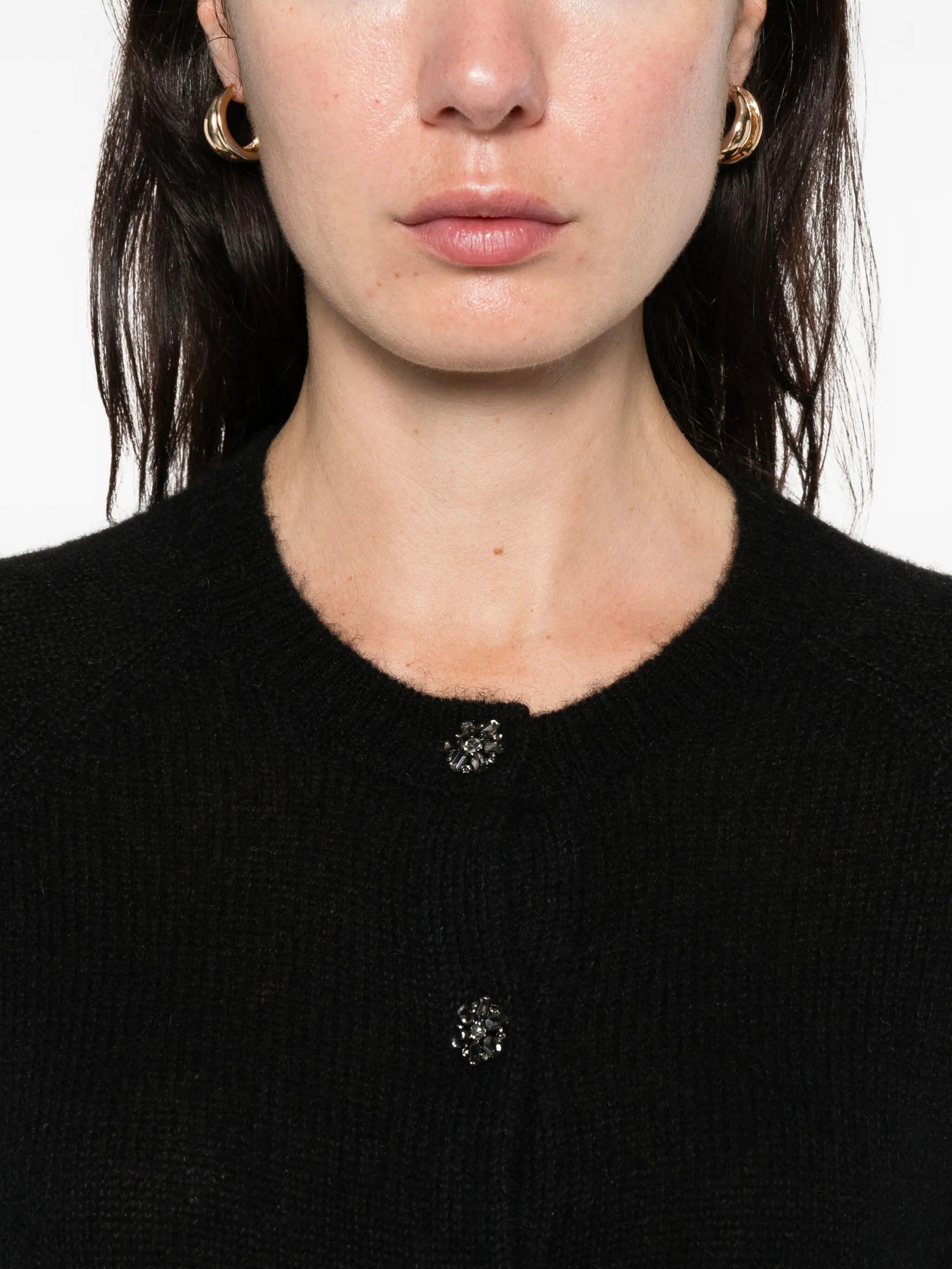 Petra crystal-button cardigan