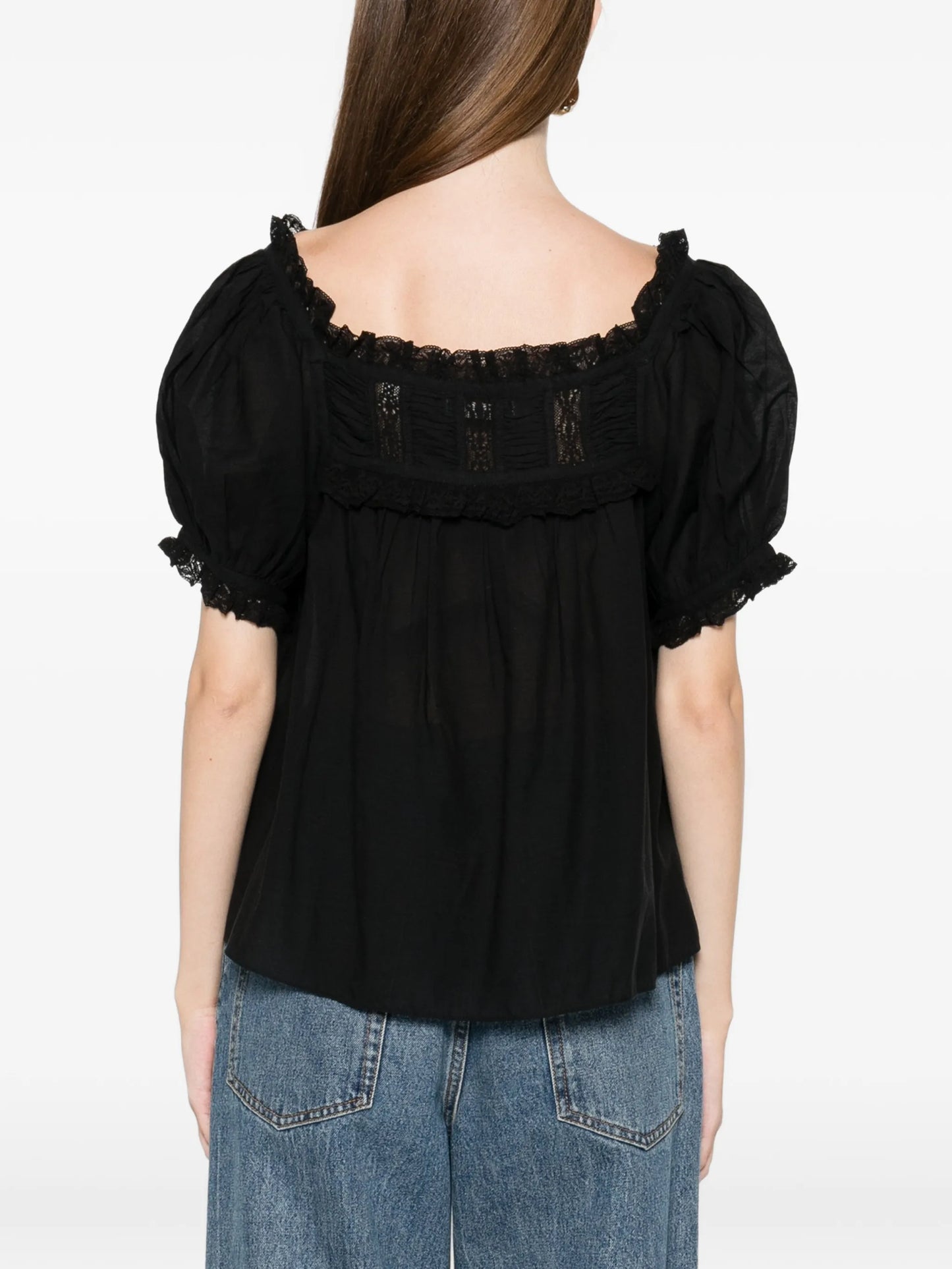 Frances ruffled detail top