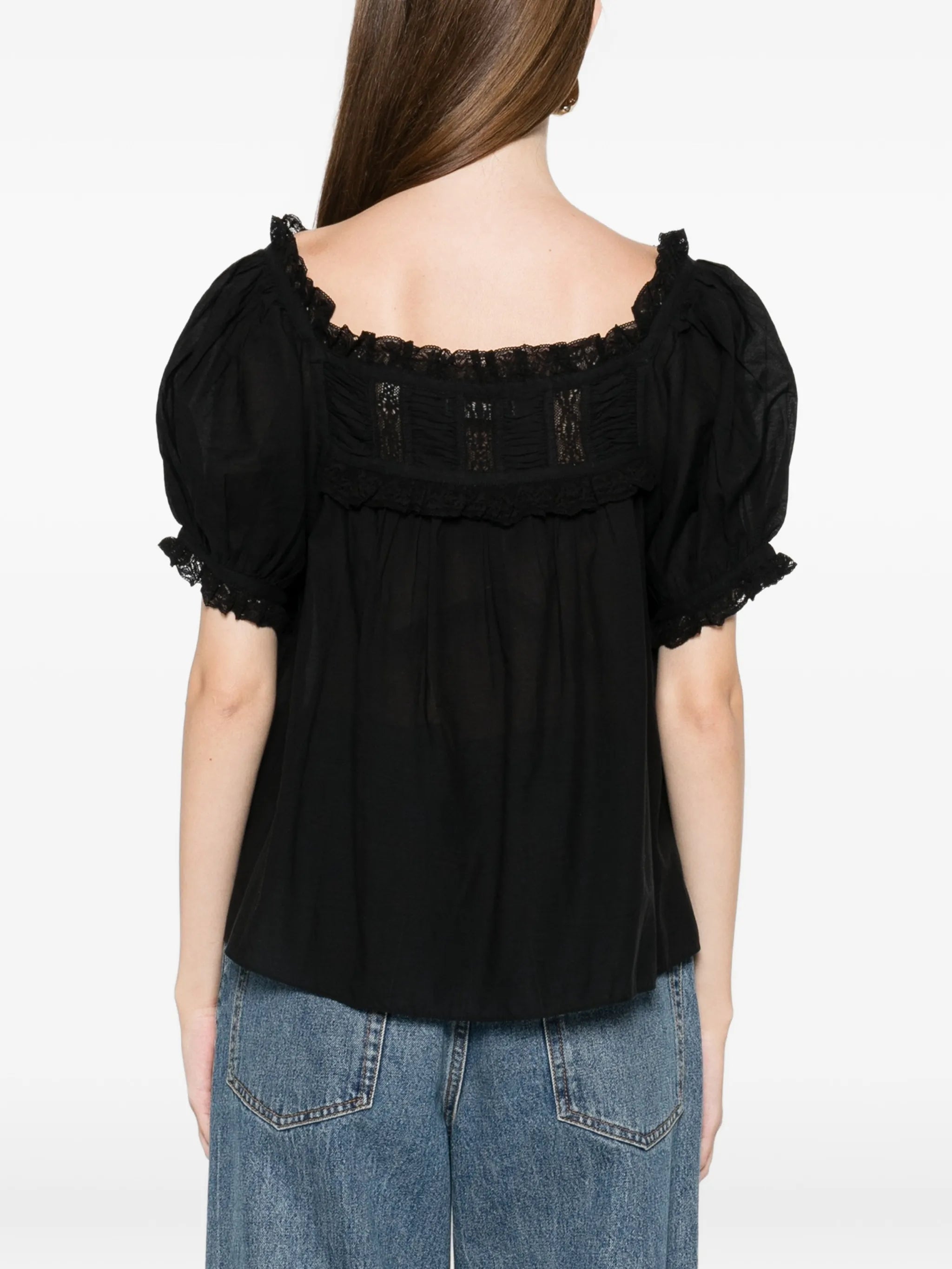 Frances ruffled detail top
