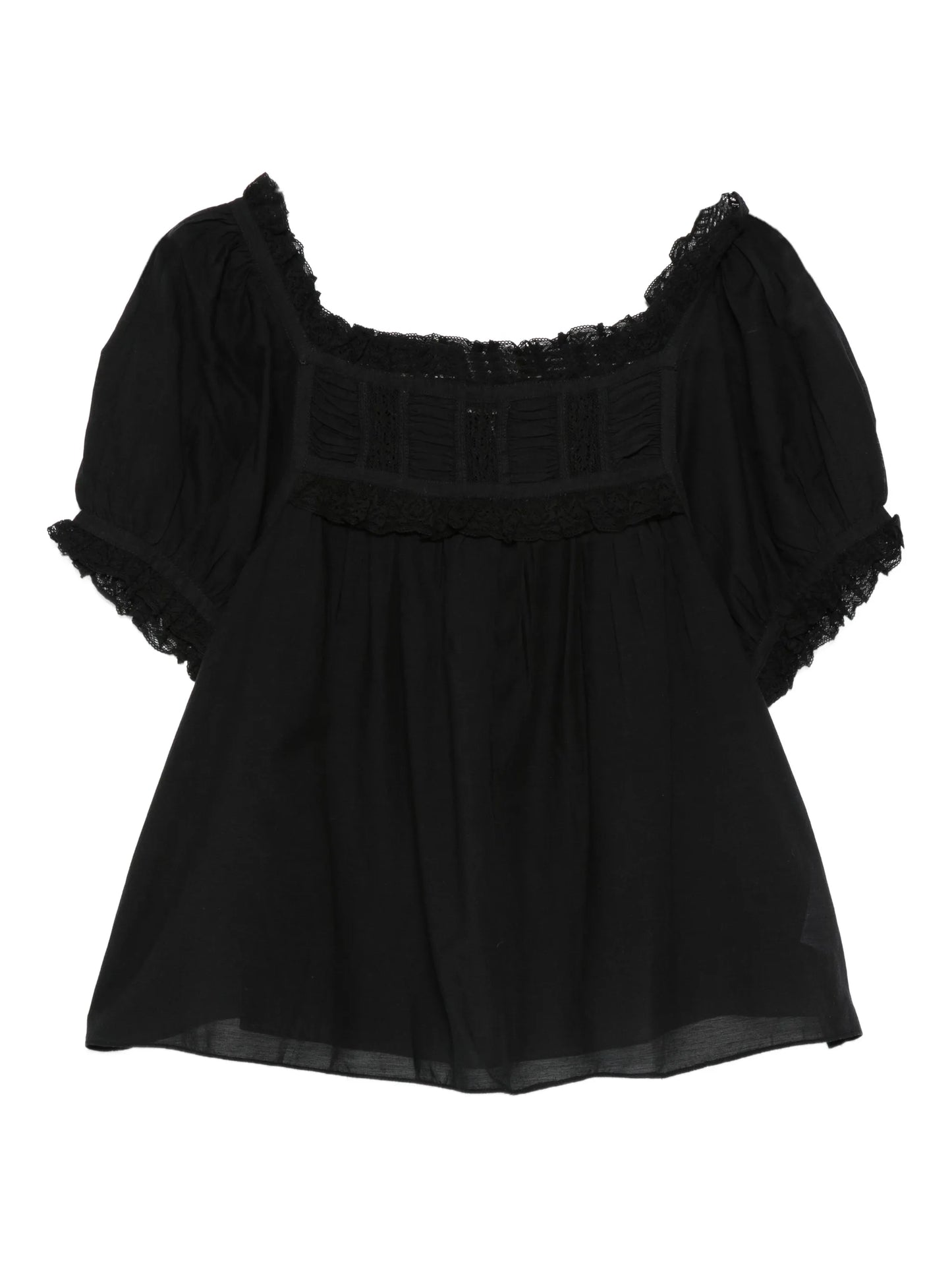 Frances ruffled detail top