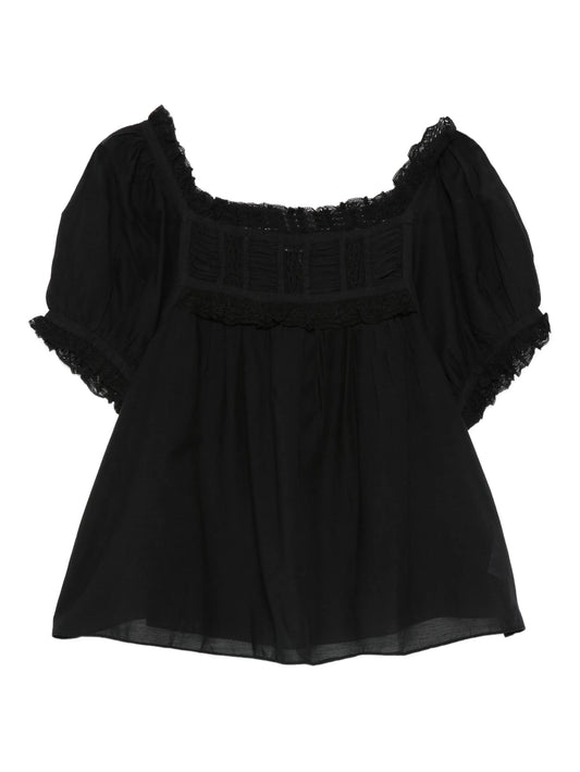 Frances ruffled detail top