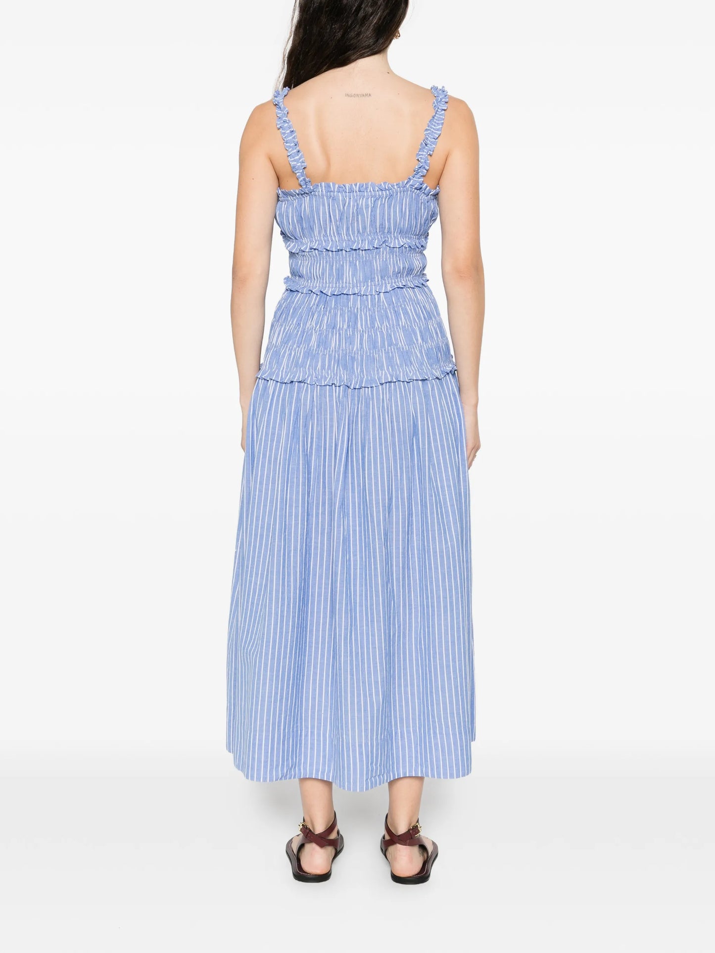 Marianne striped midi dress