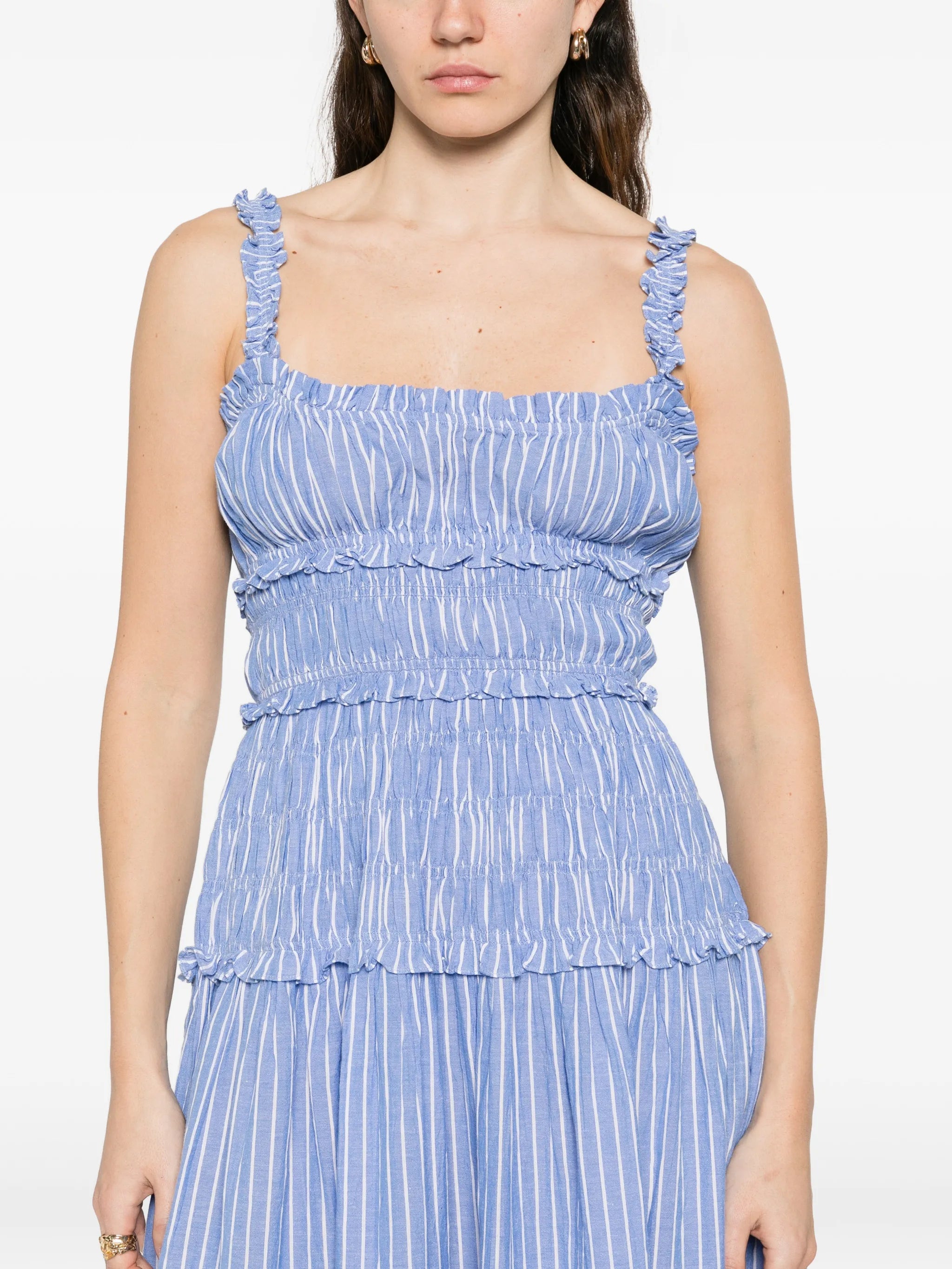 Marianne striped midi dress