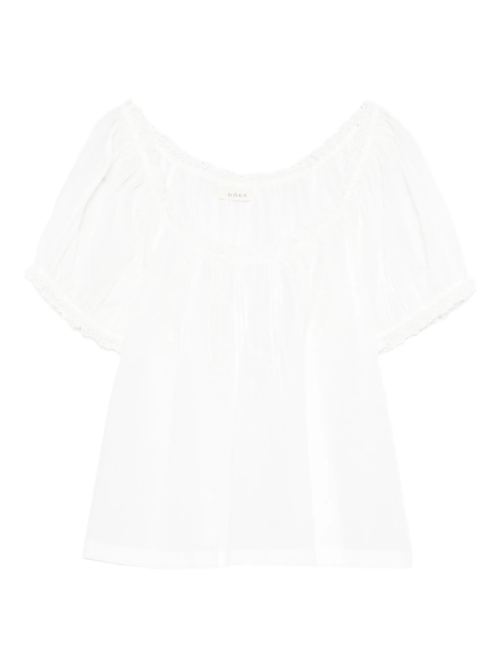 Frederica lace-detail scoop-neck blouse